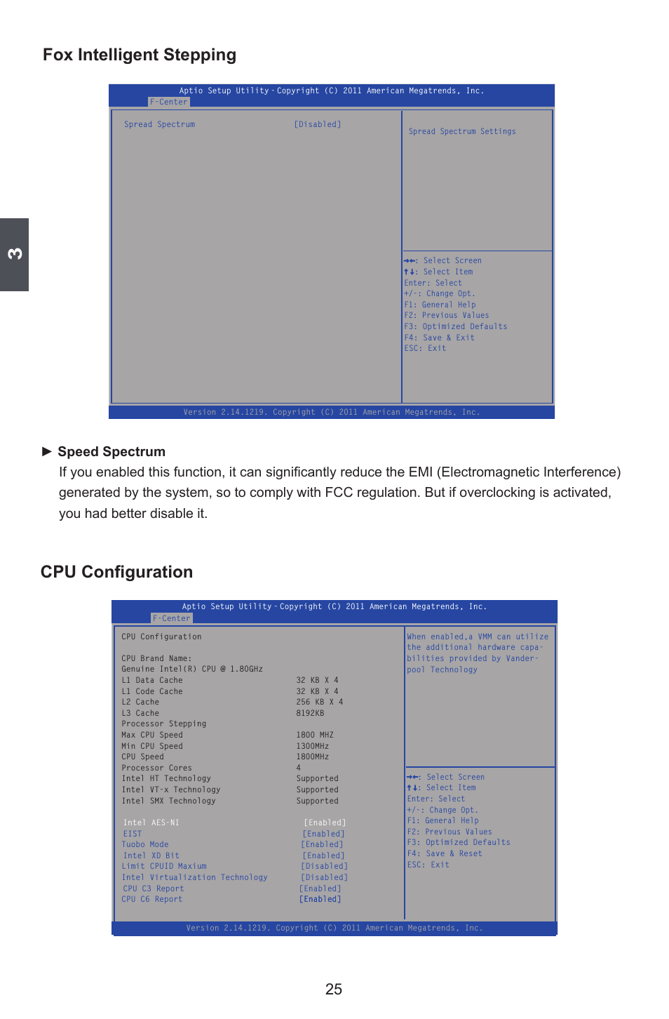 Fox intelligent stepping, Cpu configuration | Foxconn Q77M User Manual | Page 32 / 107