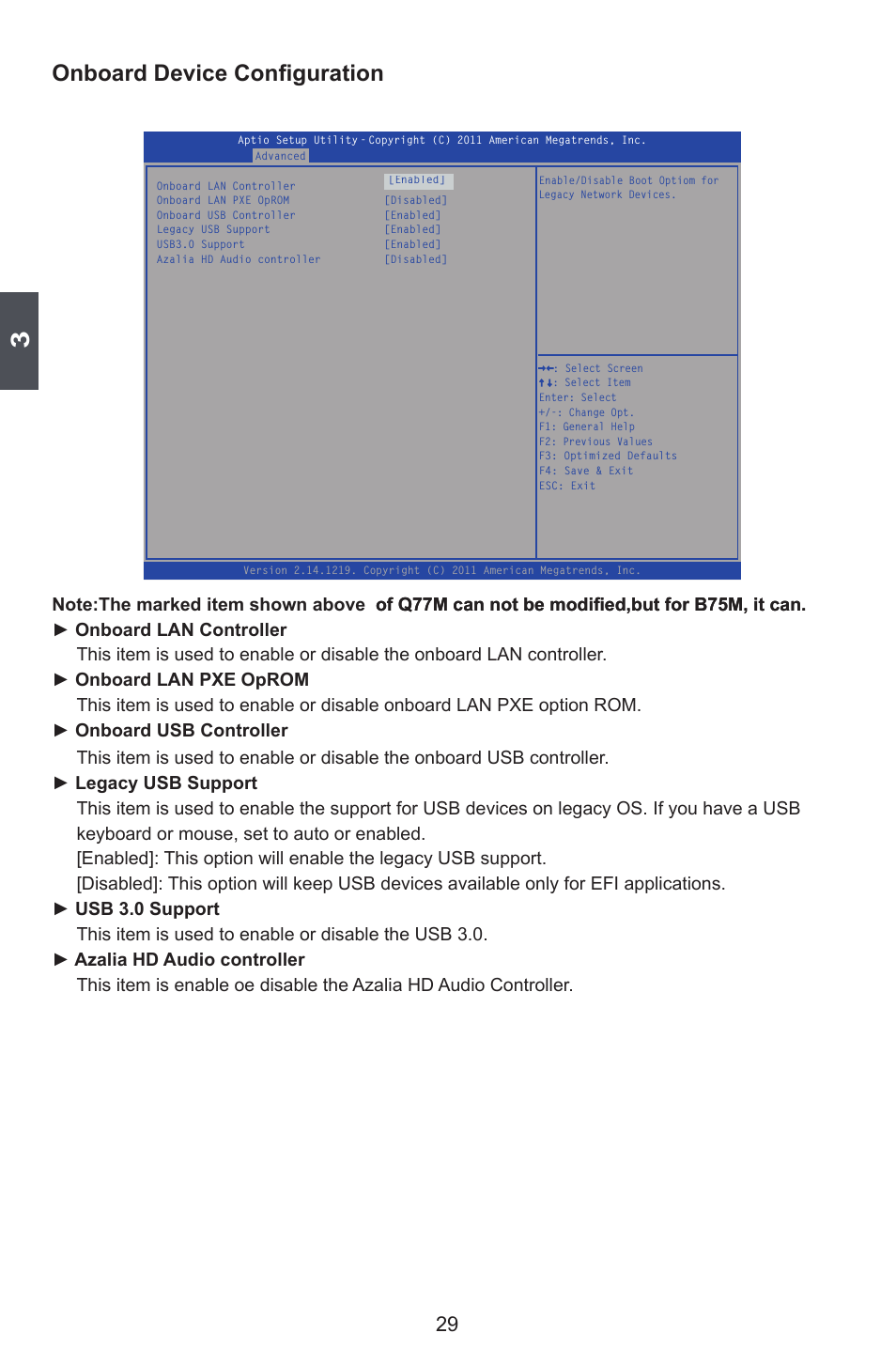 Onboard device configuration | Foxconn Q77M User Manual | Page 36 / 107