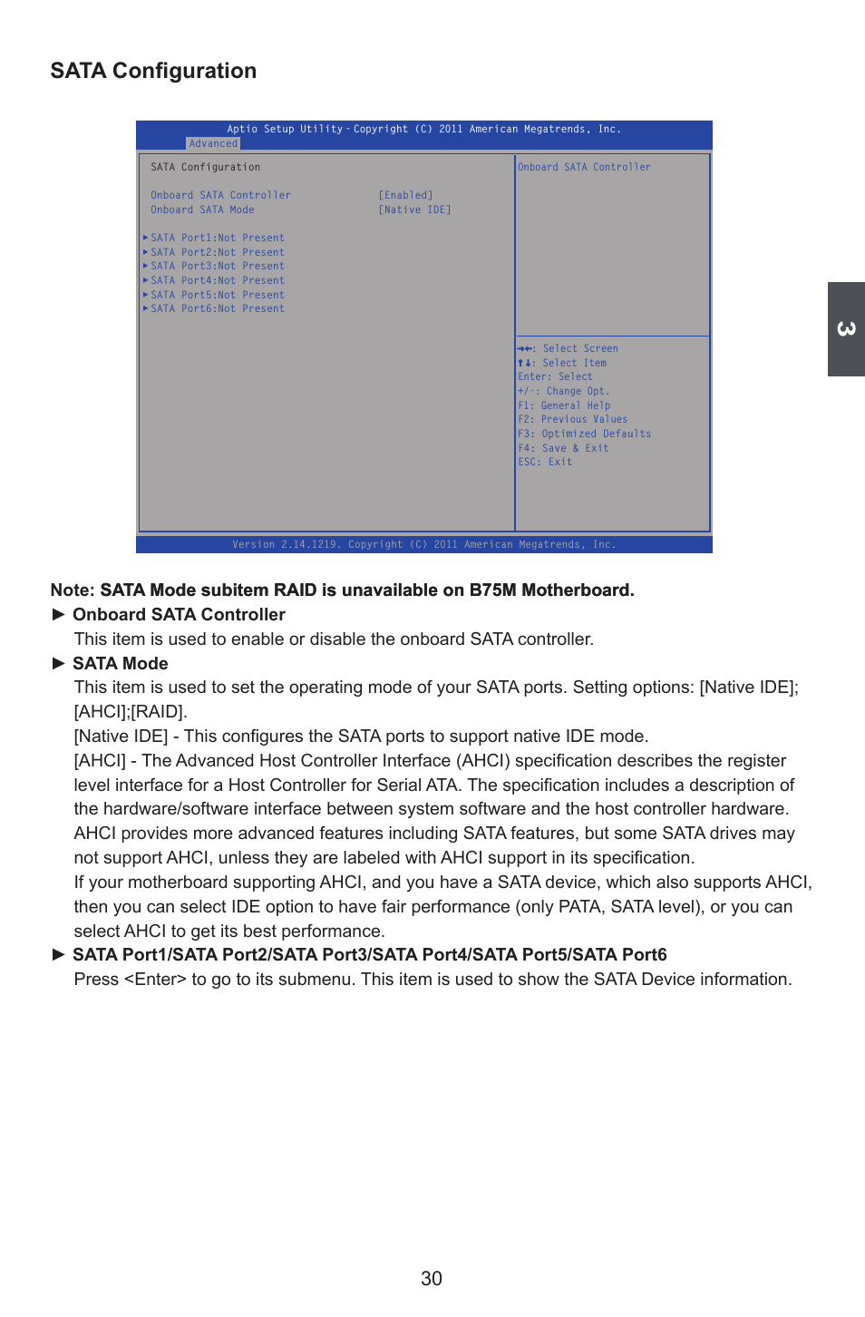 Sata configuration | Foxconn Q77M User Manual | Page 37 / 107