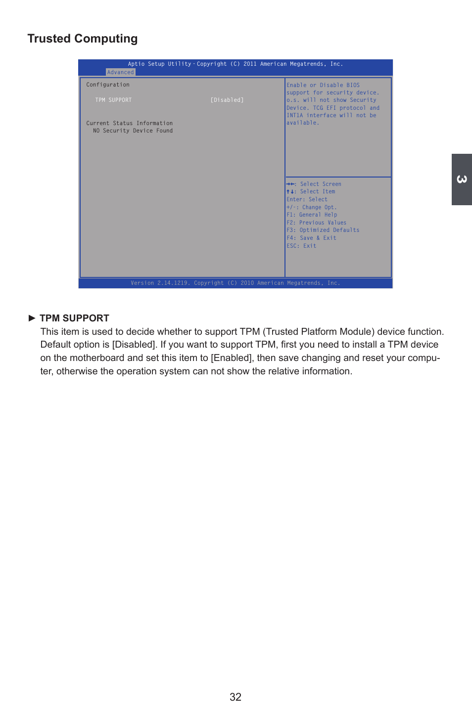 Trusted computing | Foxconn Q77M User Manual | Page 39 / 107