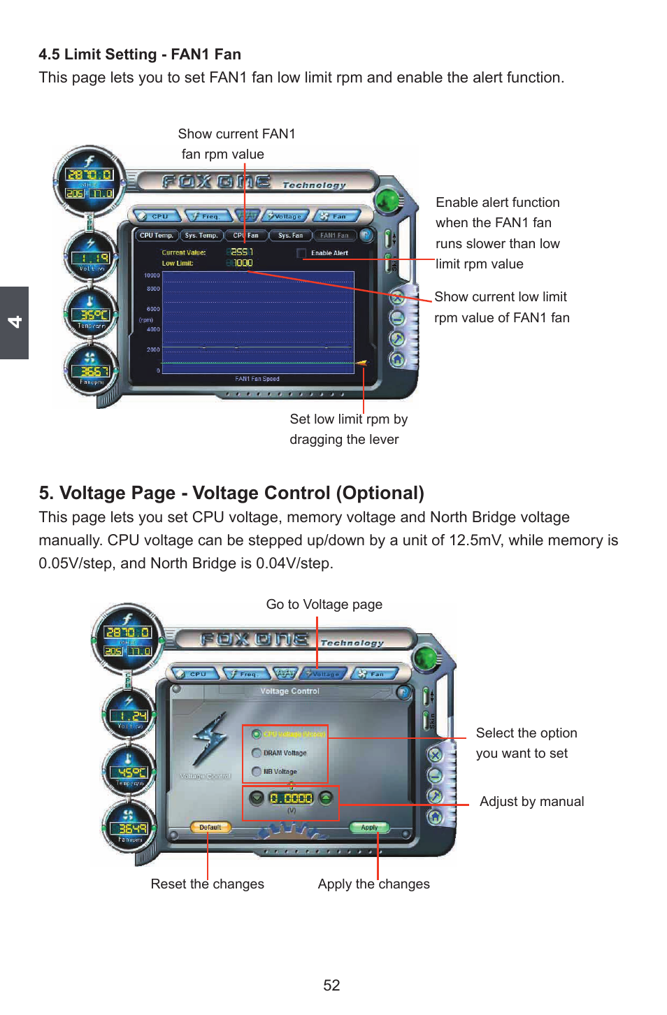 5� voltage page - voltage control (optional) | Foxconn Q77M User Manual | Page 59 / 107