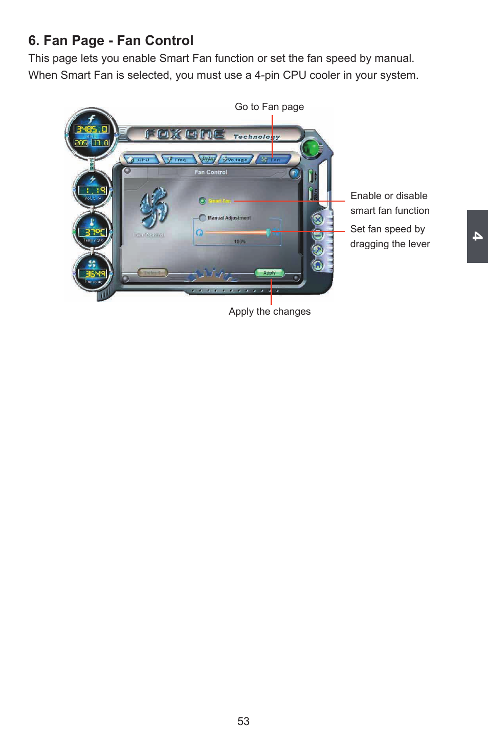 6� fan page - fan control | Foxconn Q77M User Manual | Page 60 / 107