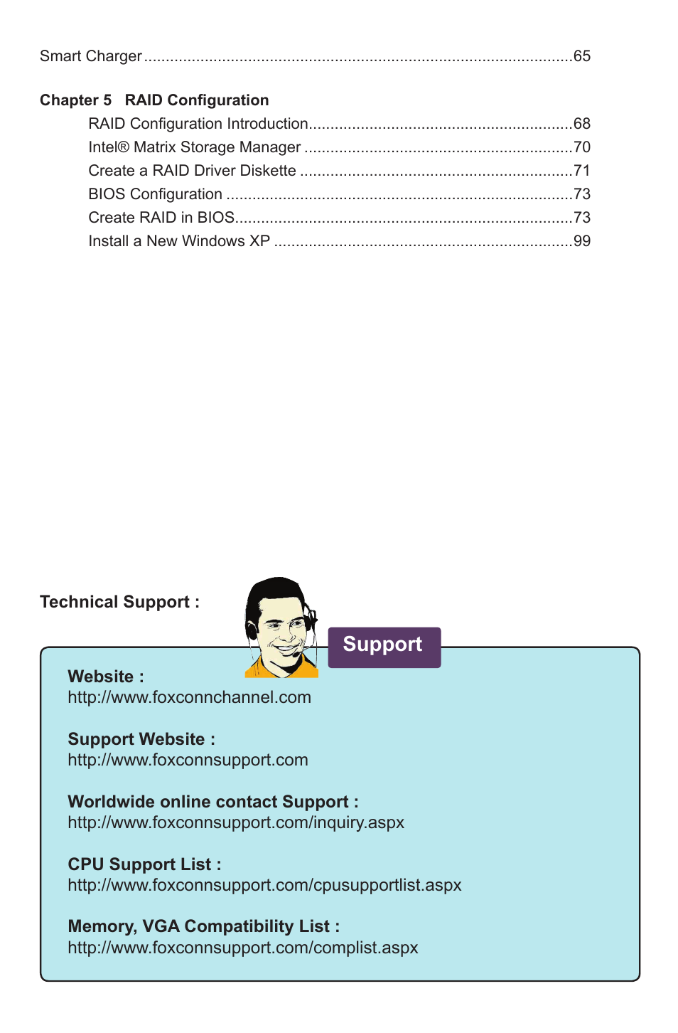 Support | Foxconn Q77M User Manual | Page 7 / 107