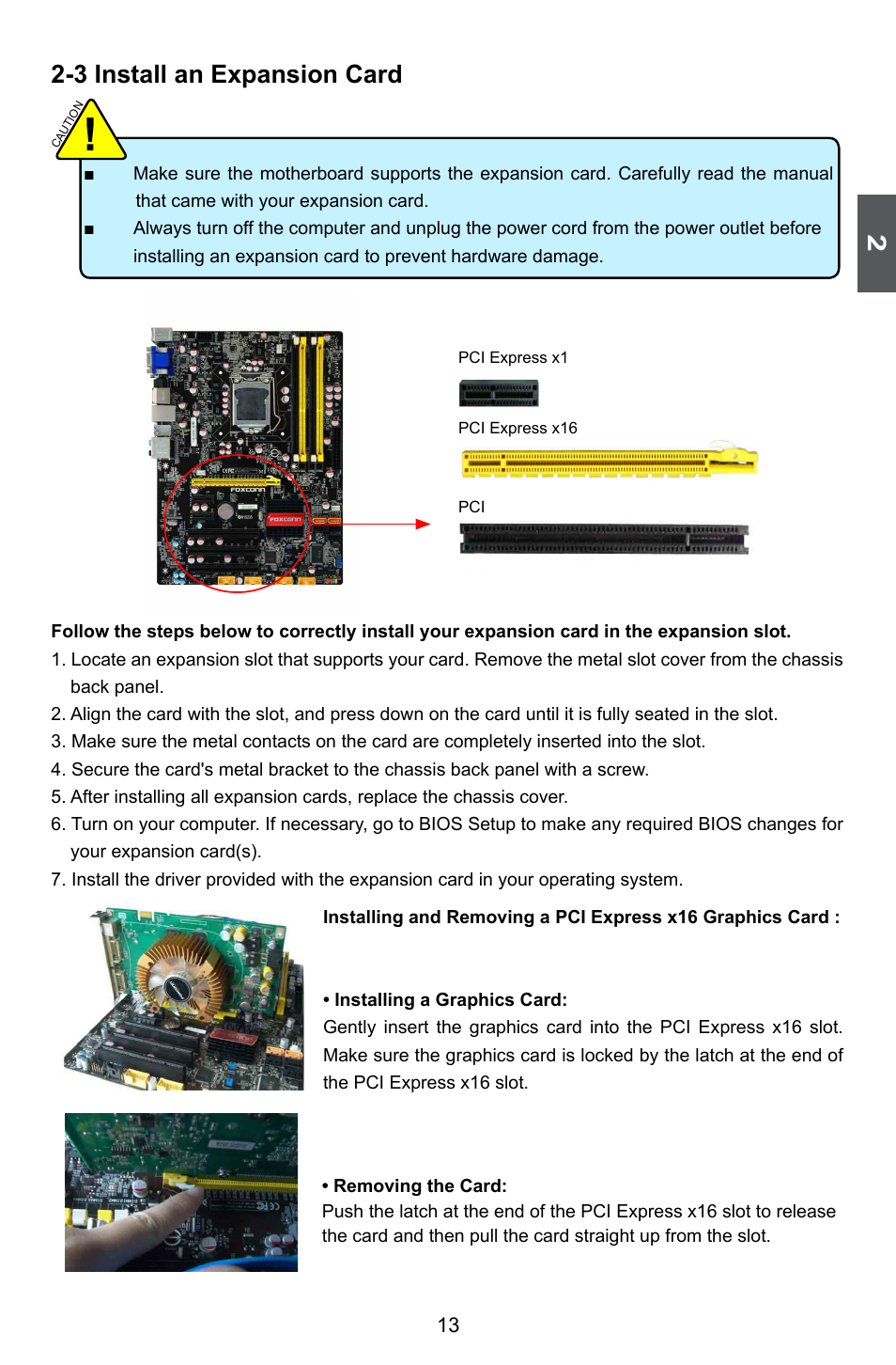 3 install an expansion card | Foxconn Z68A-S User Manual | Page 20 / 129