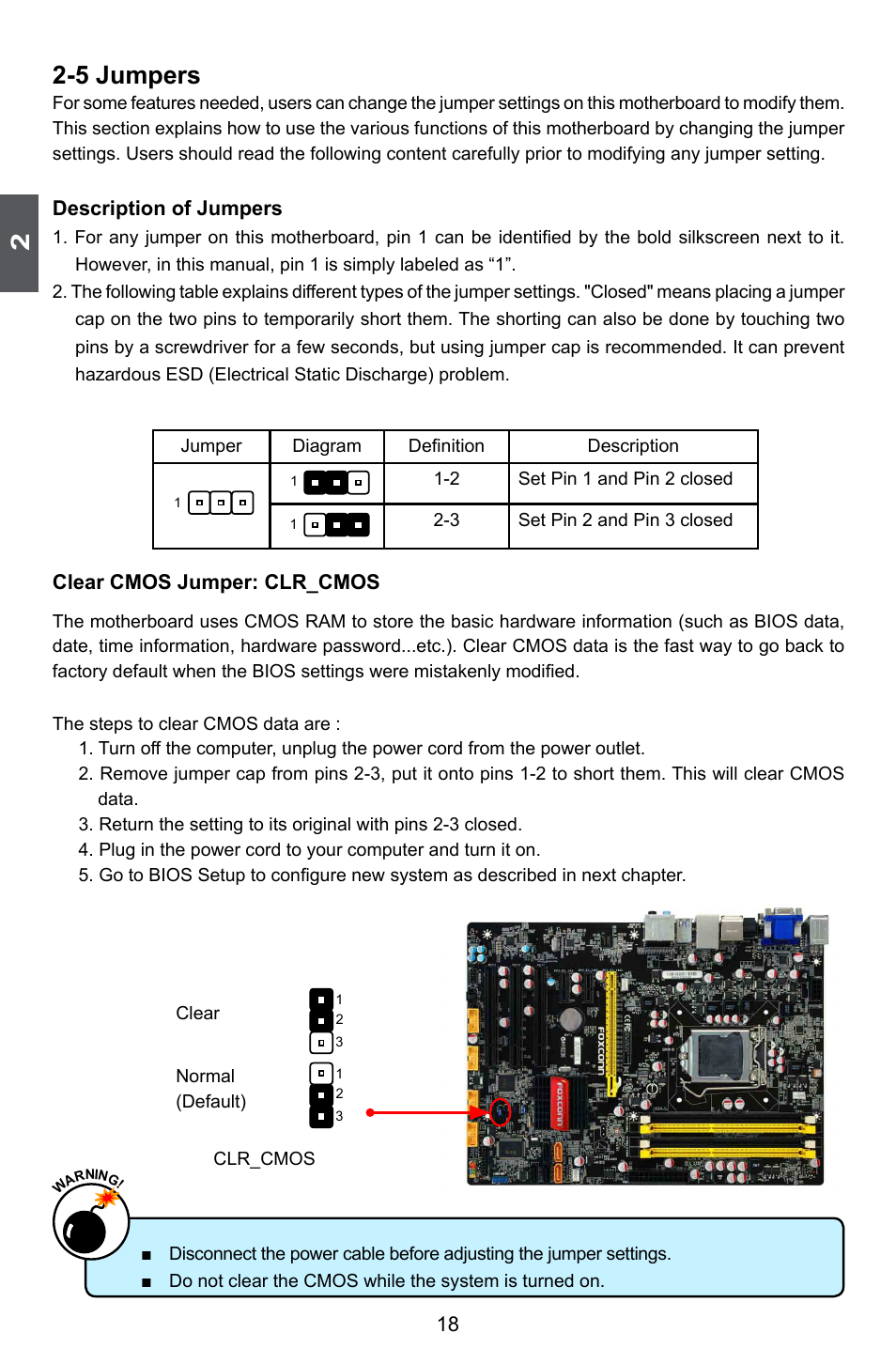5 jumpers | Foxconn Z68A-S User Manual | Page 25 / 129