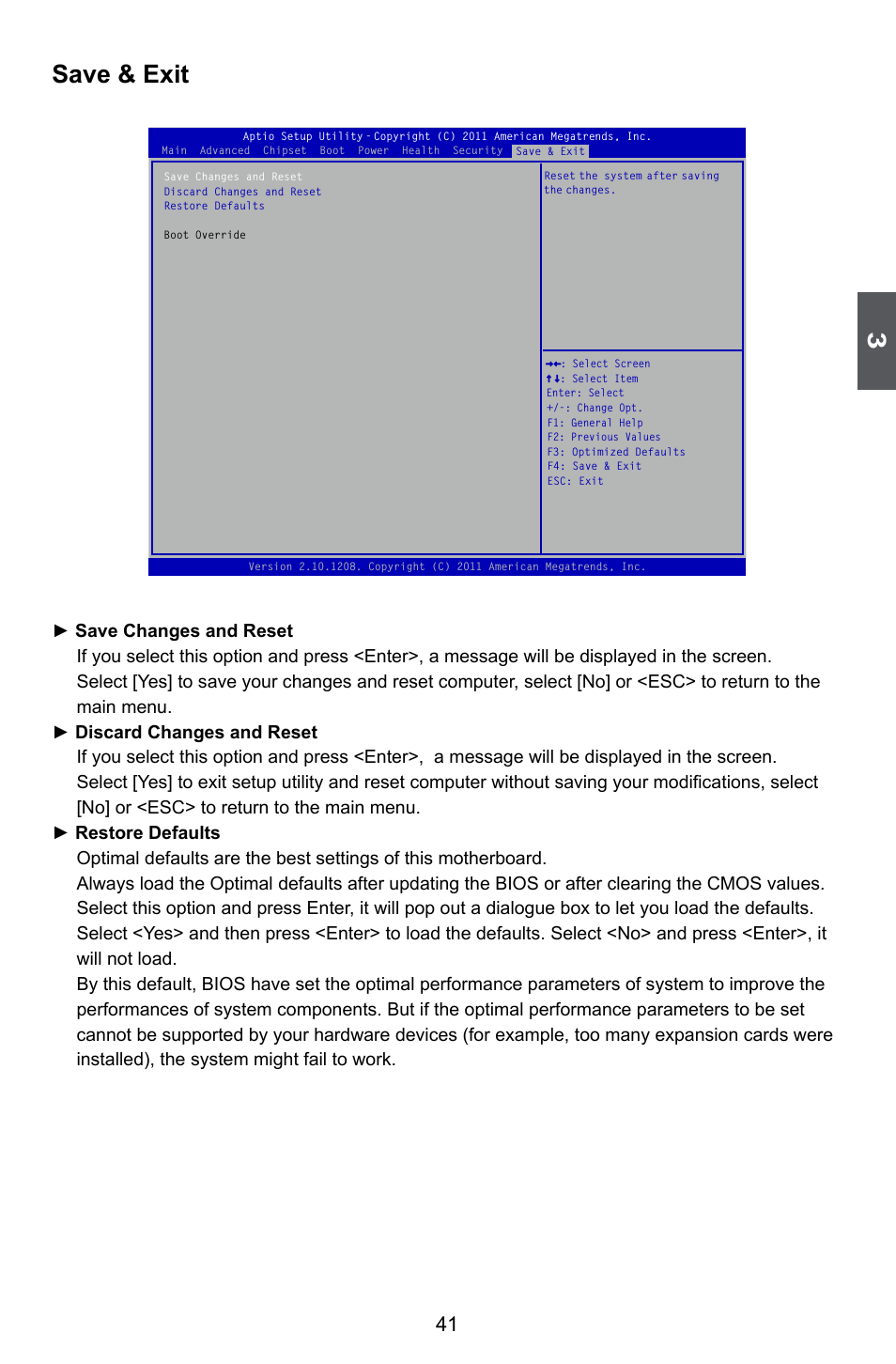 Save & exit | Foxconn Z68A-S User Manual | Page 48 / 129