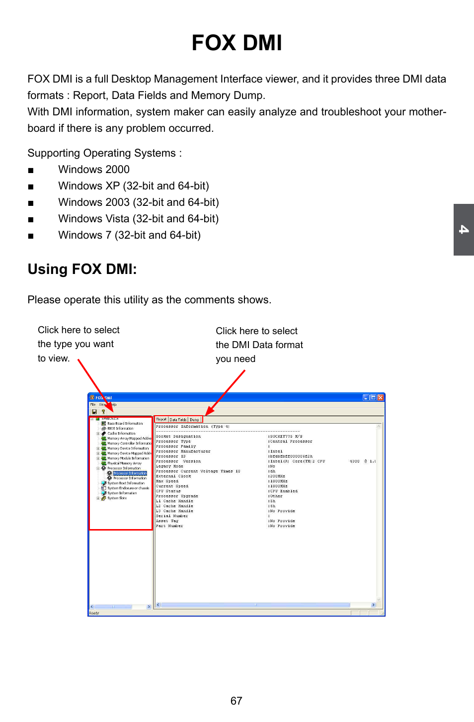 Fox dmi, Using fox dmi | Foxconn Z68A-S User Manual | Page 74 / 129