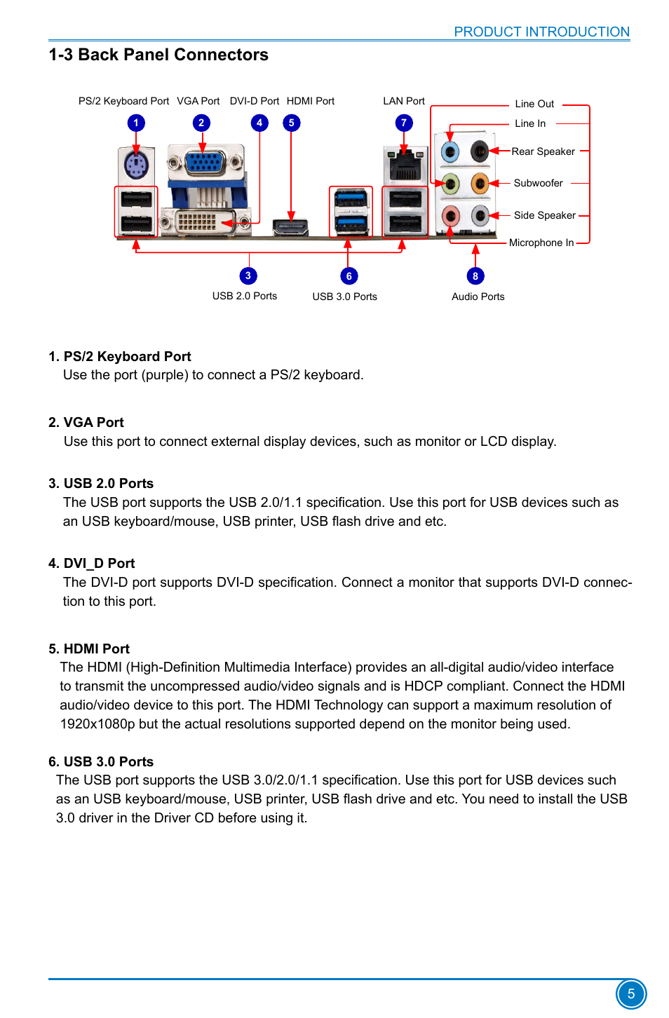 3 back panel connectors | Foxconn Z75M-S User Manual | Page 12 / 111