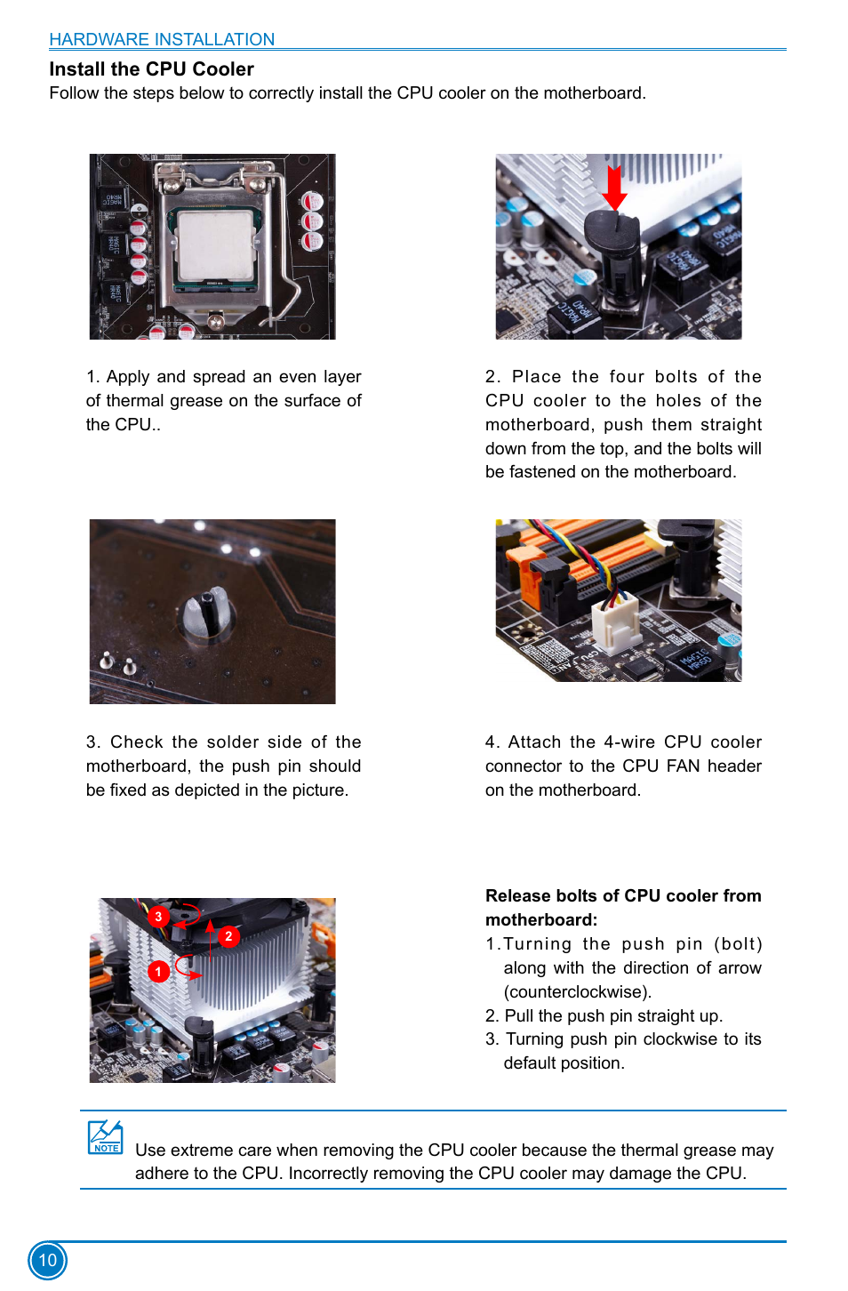 Install the cpu cooler | Foxconn Z75M-S User Manual | Page 17 / 111