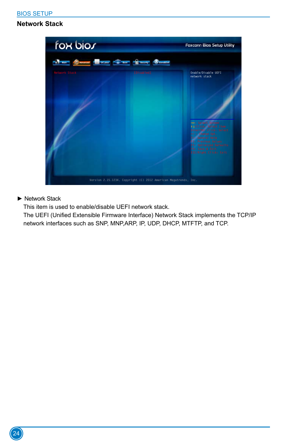 Network stack | Foxconn Z75M-S User Manual | Page 31 / 111