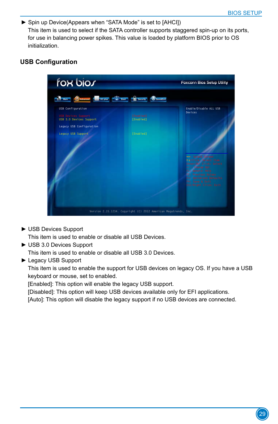 Usb configuration | Foxconn Z75M-S User Manual | Page 36 / 111