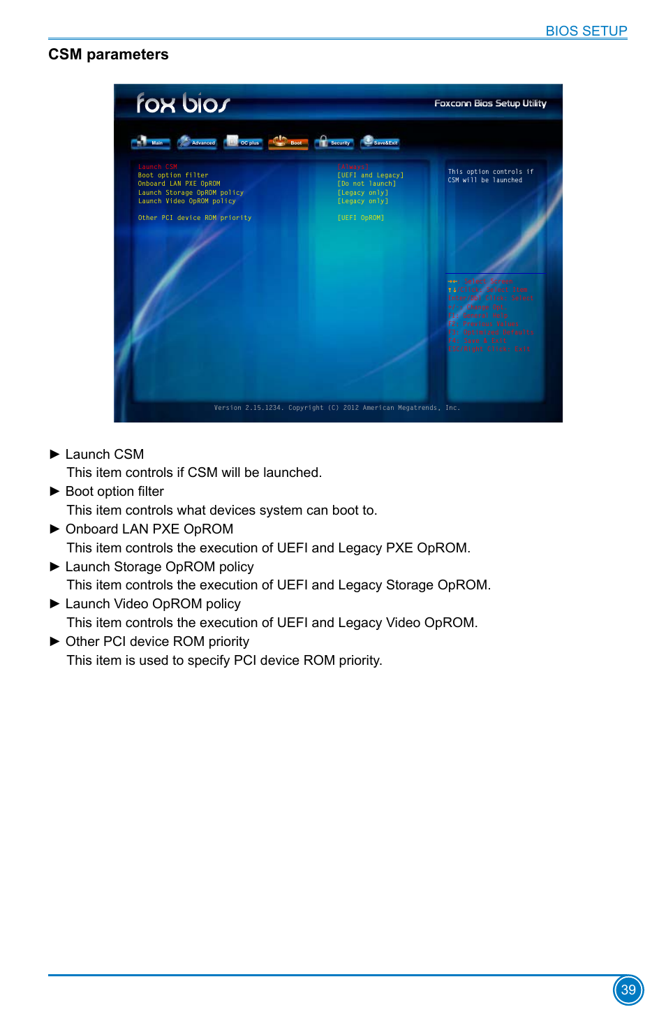 Csm parameters | Foxconn Z75M-S User Manual | Page 46 / 111