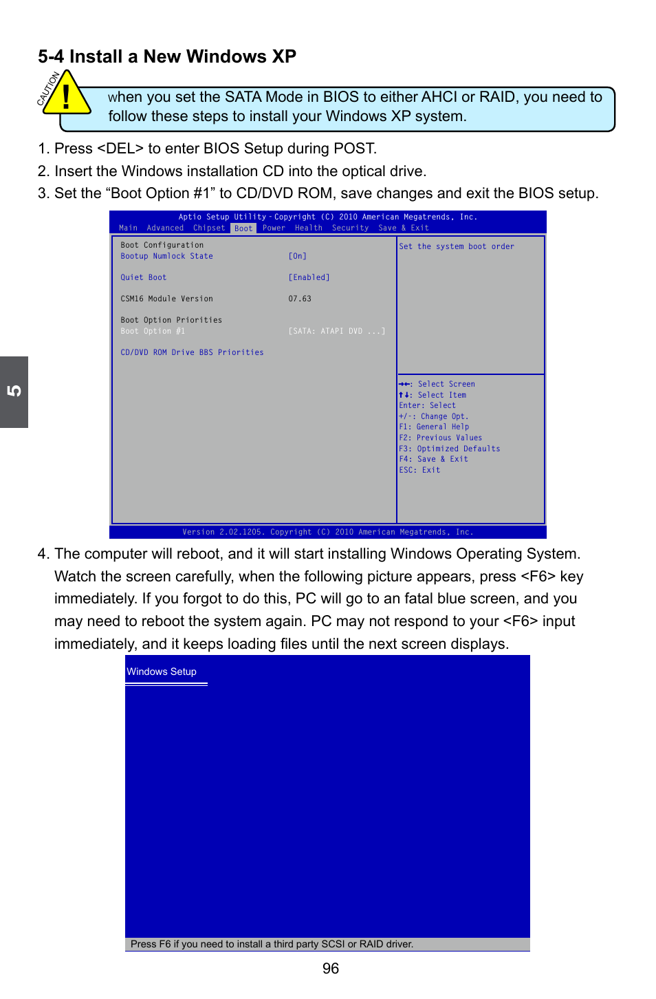 4 install a new windows xp | Foxconn Z75M-S User Manual | Page 103 / 110