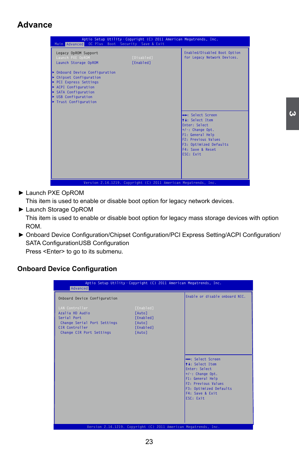 Advance, Onboard device configuration | Foxconn Z75M-S User Manual | Page 30 / 110