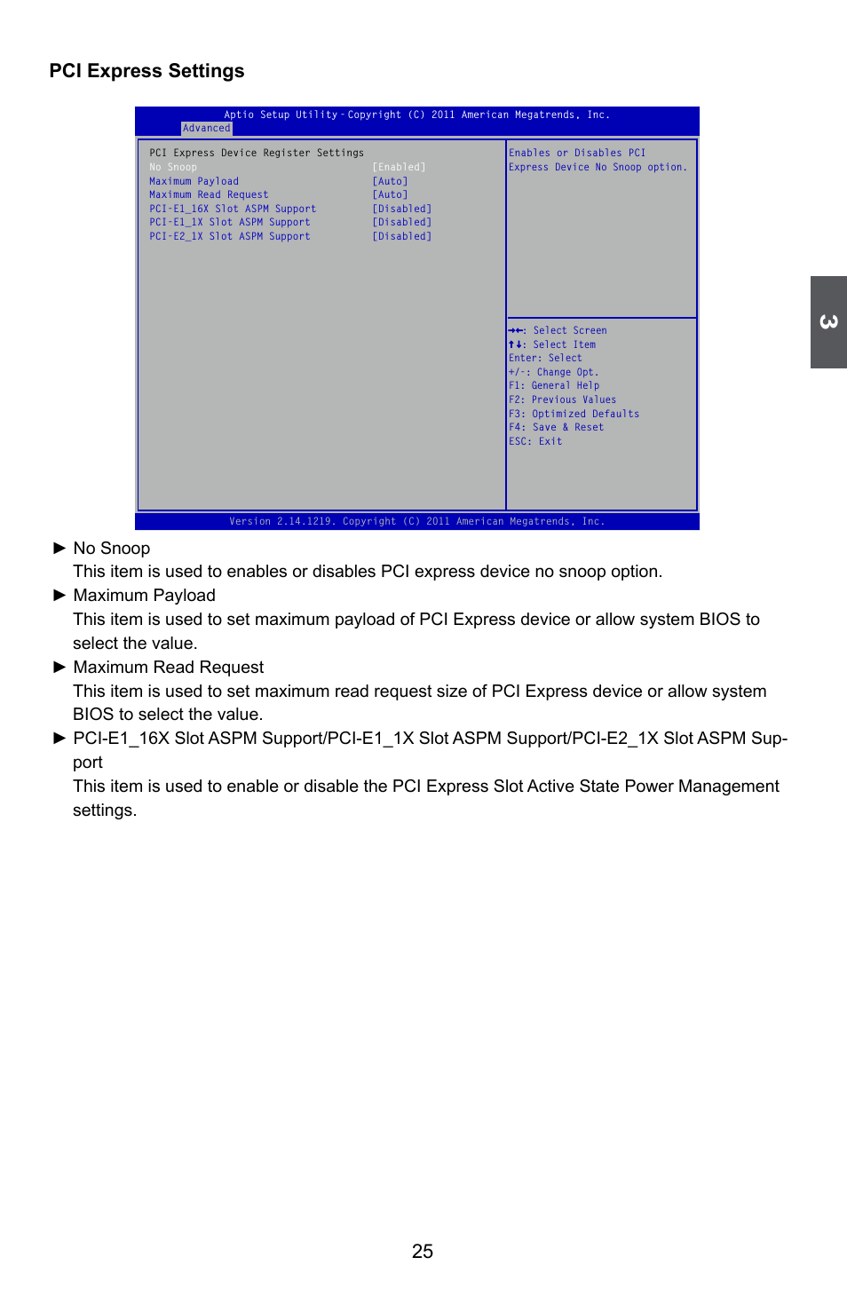 25 pci express settings | Foxconn Z75M-S User Manual | Page 32 / 110