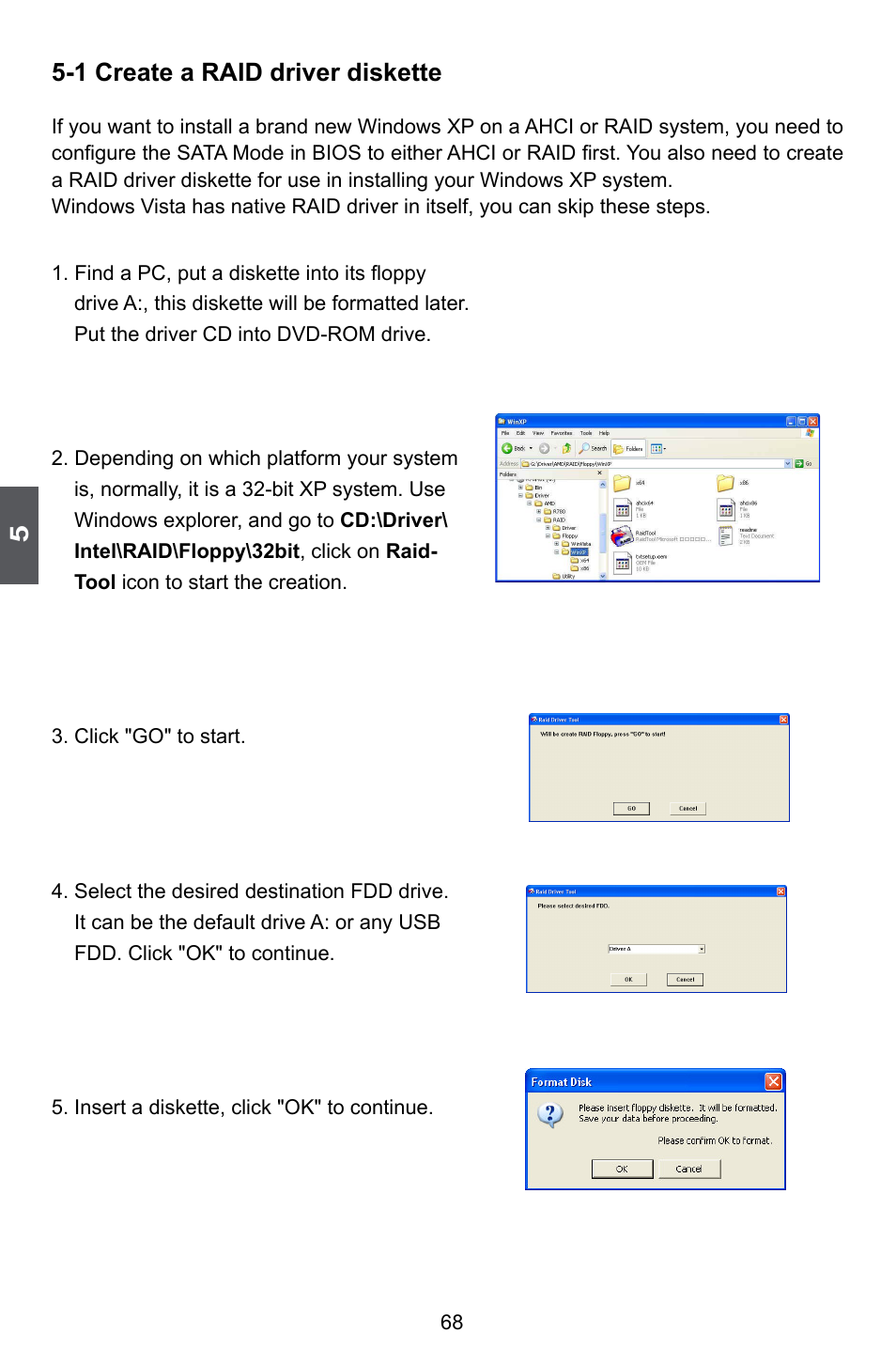 1 create a raid driver diskette | Foxconn Z75M-S User Manual | Page 75 / 110