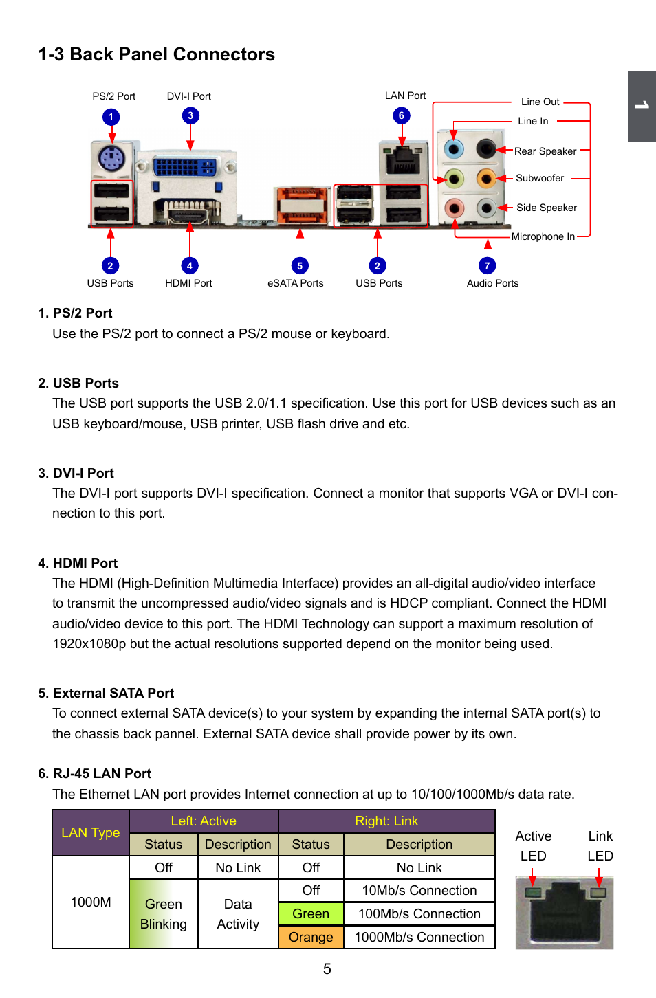 3 back panel connectors | Foxconn H55A User Manual | Page 12 / 73