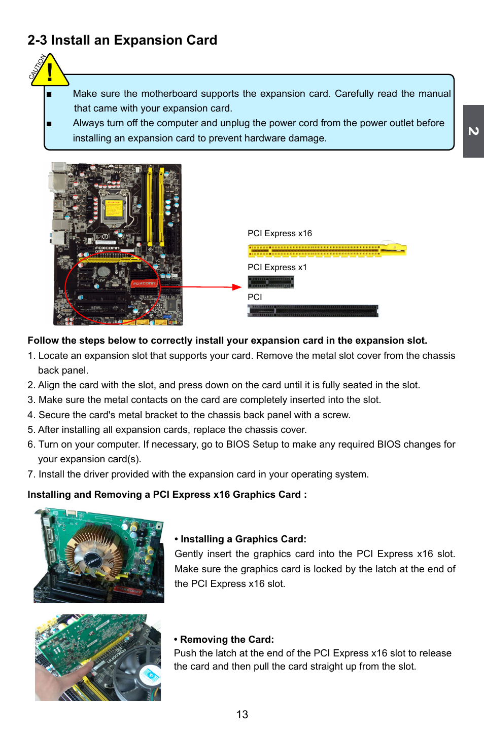 3 install an expansion card | Foxconn H55A User Manual | Page 20 / 73