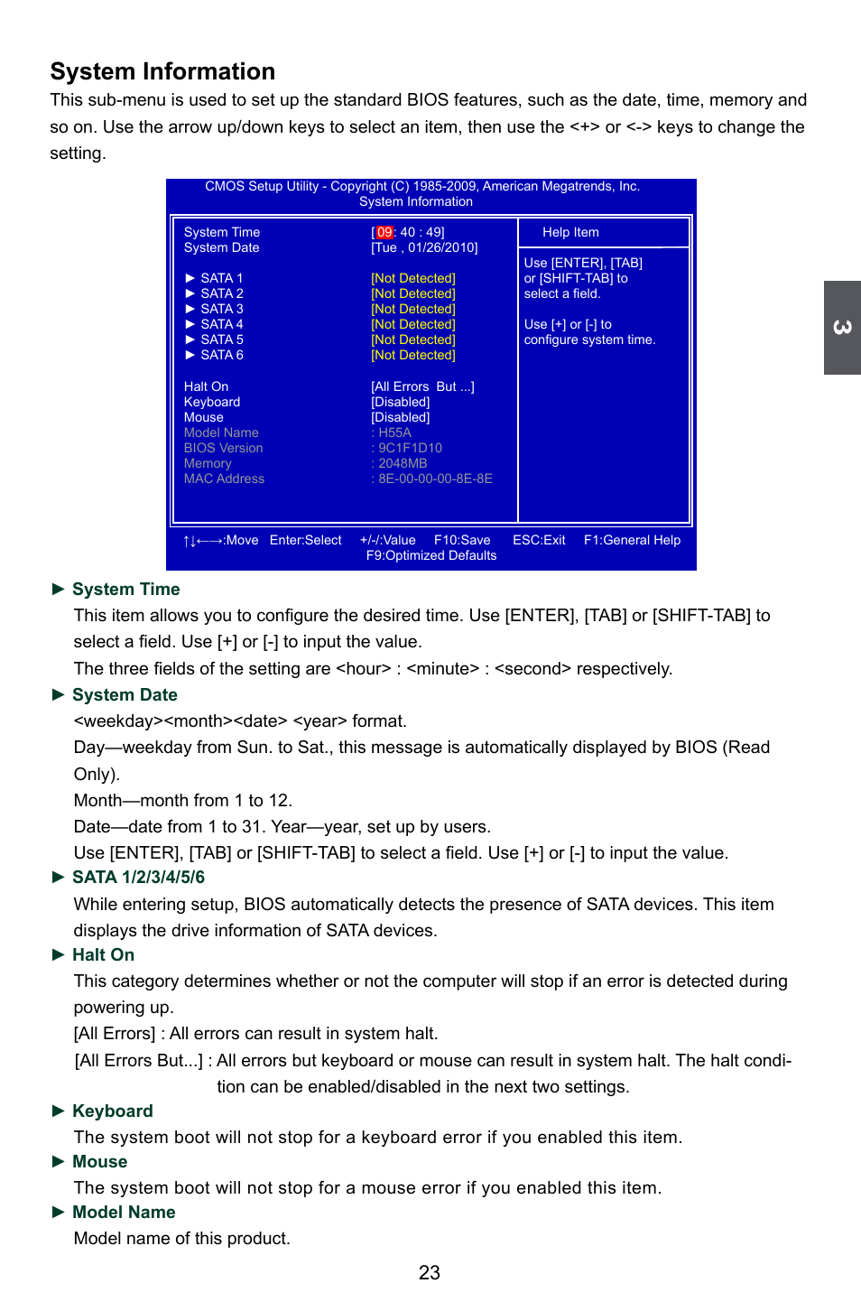 System information | Foxconn H55A User Manual | Page 30 / 73