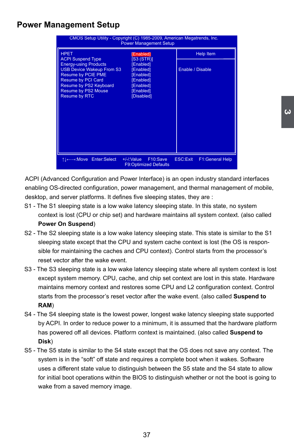 Power management setup | Foxconn H55A User Manual | Page 44 / 73