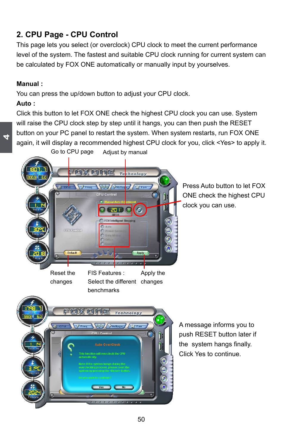 Cpu page - cpu control | Foxconn H55A User Manual | Page 57 / 73