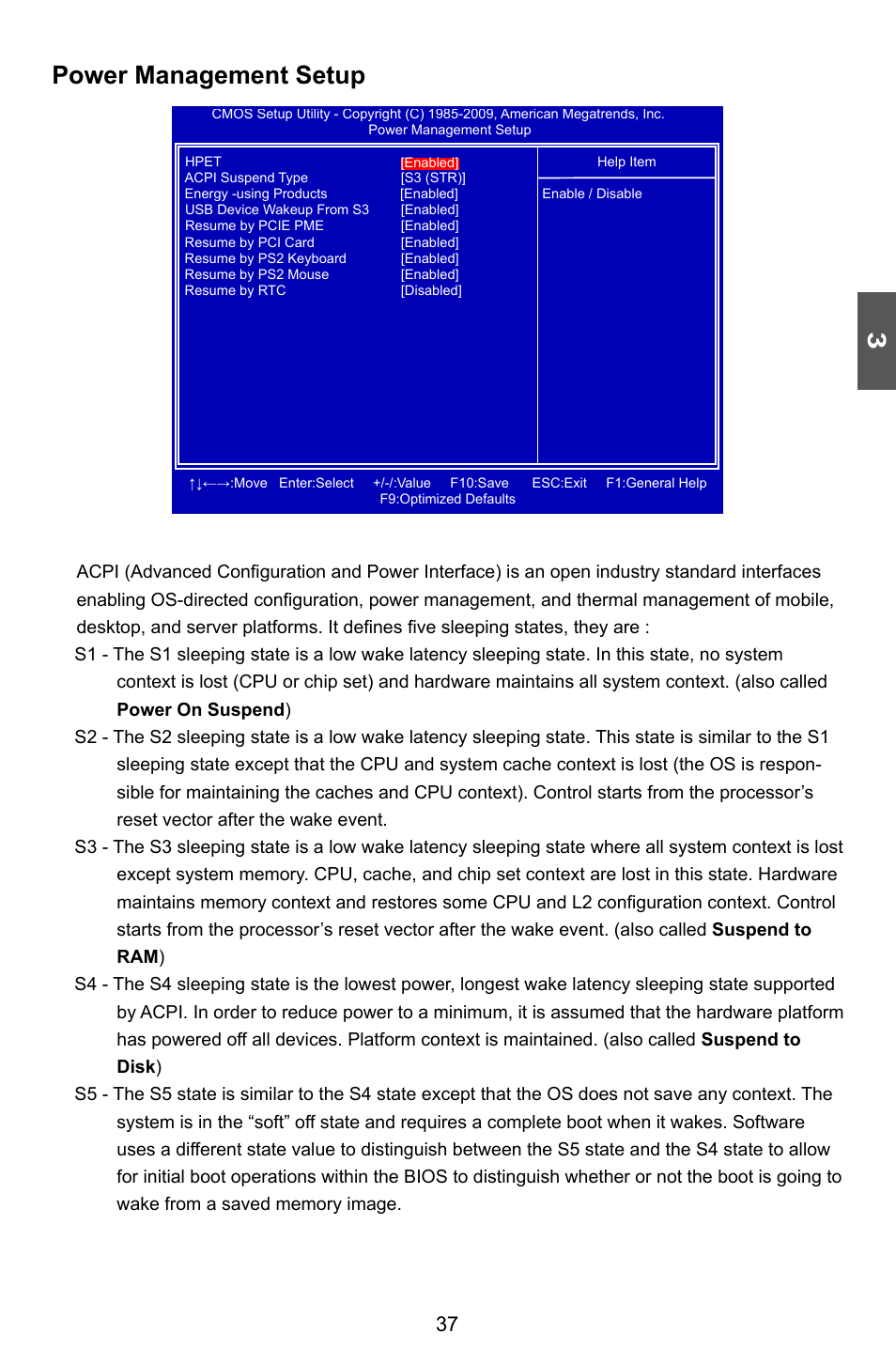 Power management setup | Foxconn H55M-S User Manual | Page 44 / 73