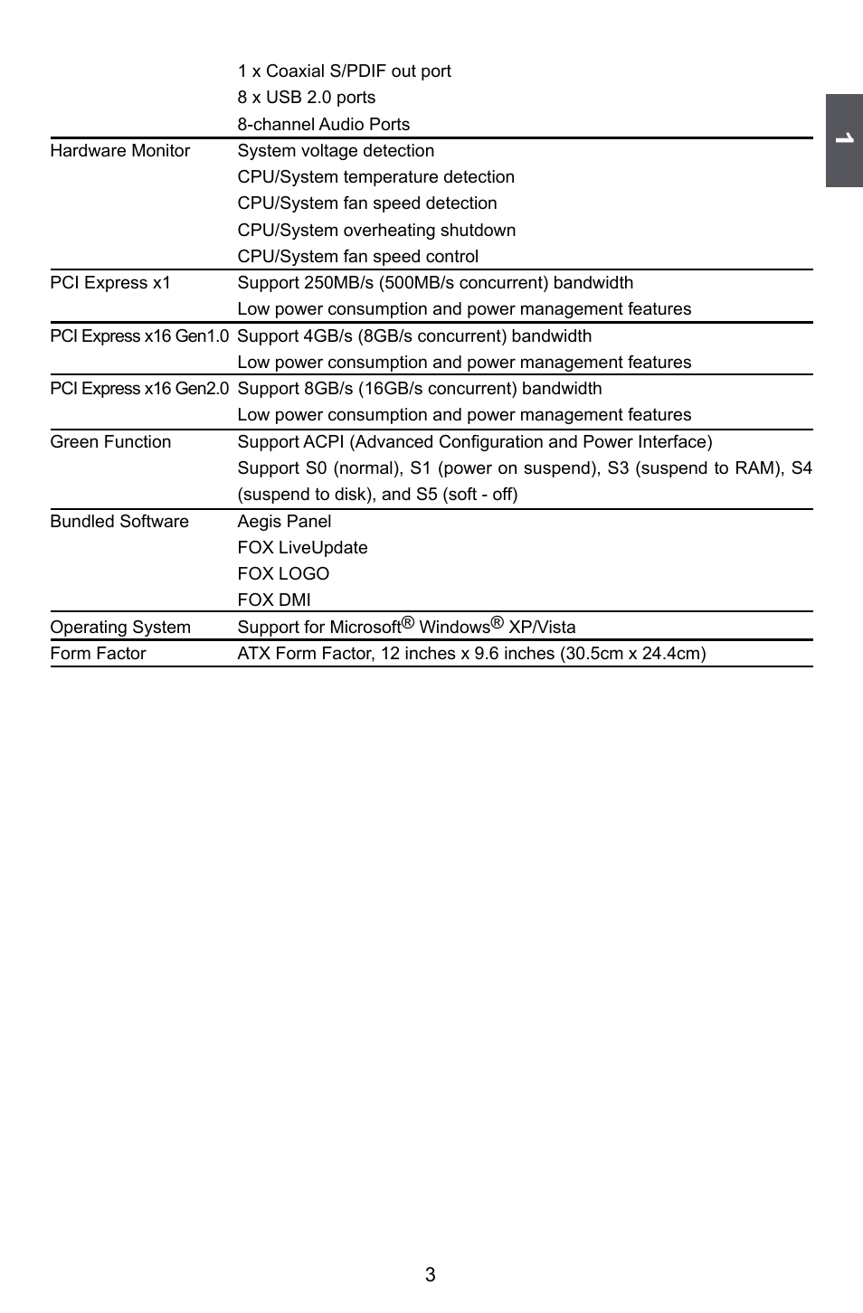 Foxconn Inferno Katana User Manual | Page 10 / 124