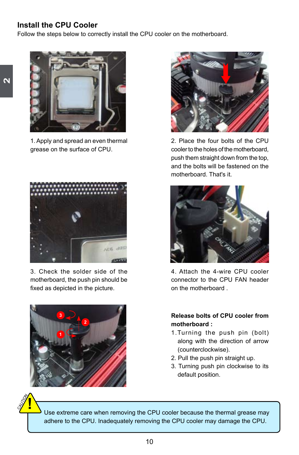 Install the cpu cooler | Foxconn Inferno Katana User Manual | Page 17 / 124