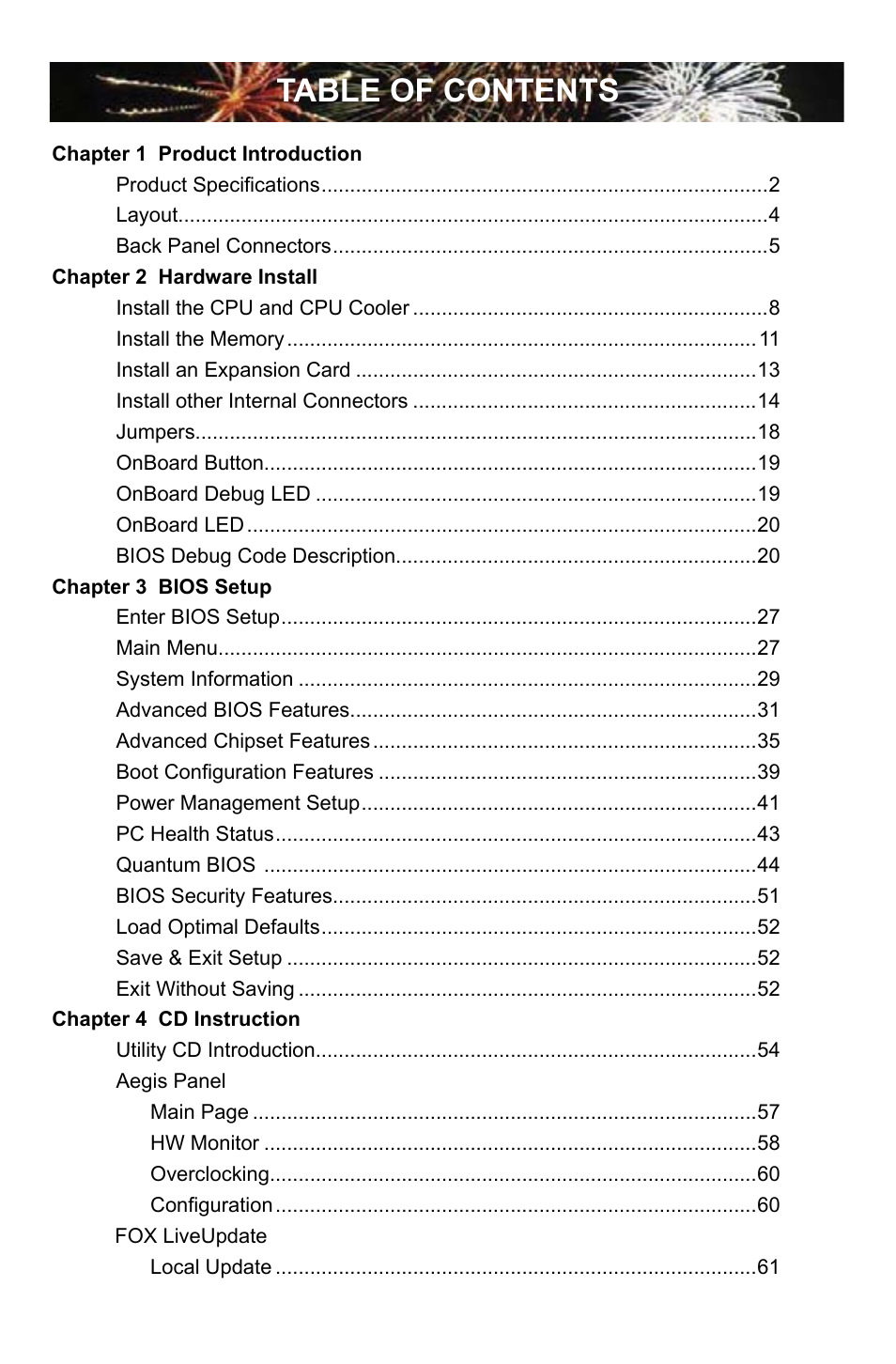 Foxconn Inferno Katana User Manual | Page 6 / 124