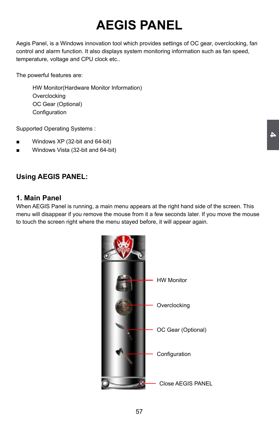 Aegis panel | Foxconn Inferno Katana User Manual | Page 64 / 124