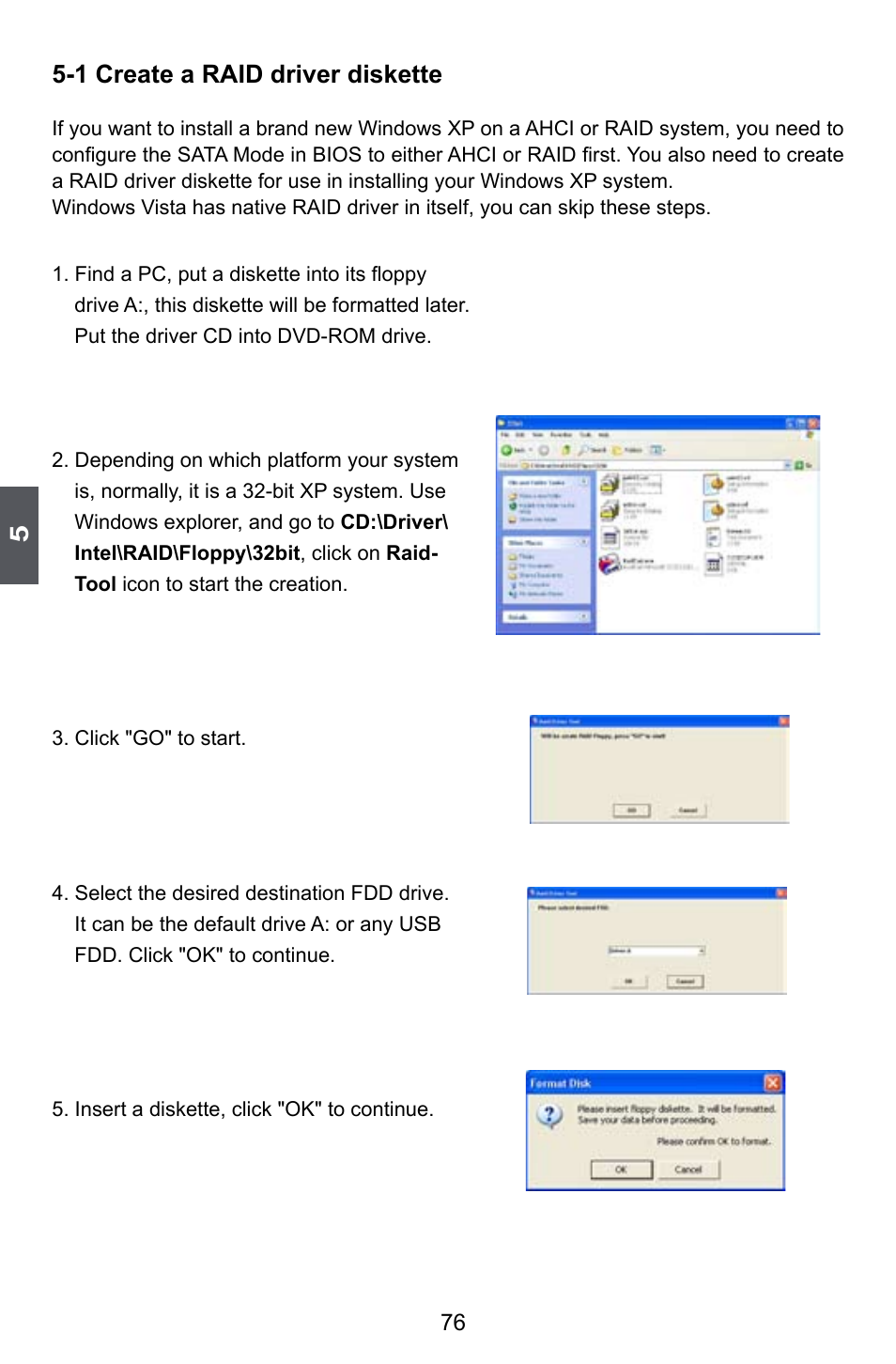 1 create a raid driver diskette | Foxconn Inferno Katana User Manual | Page 83 / 124