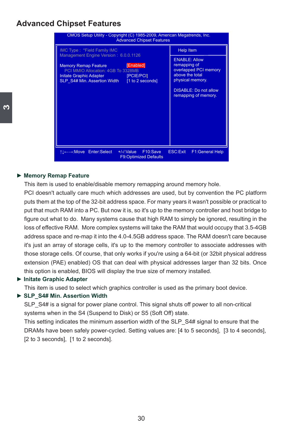 Advanced chipset features | Foxconn P55A Series User Manual | Page 37 / 114