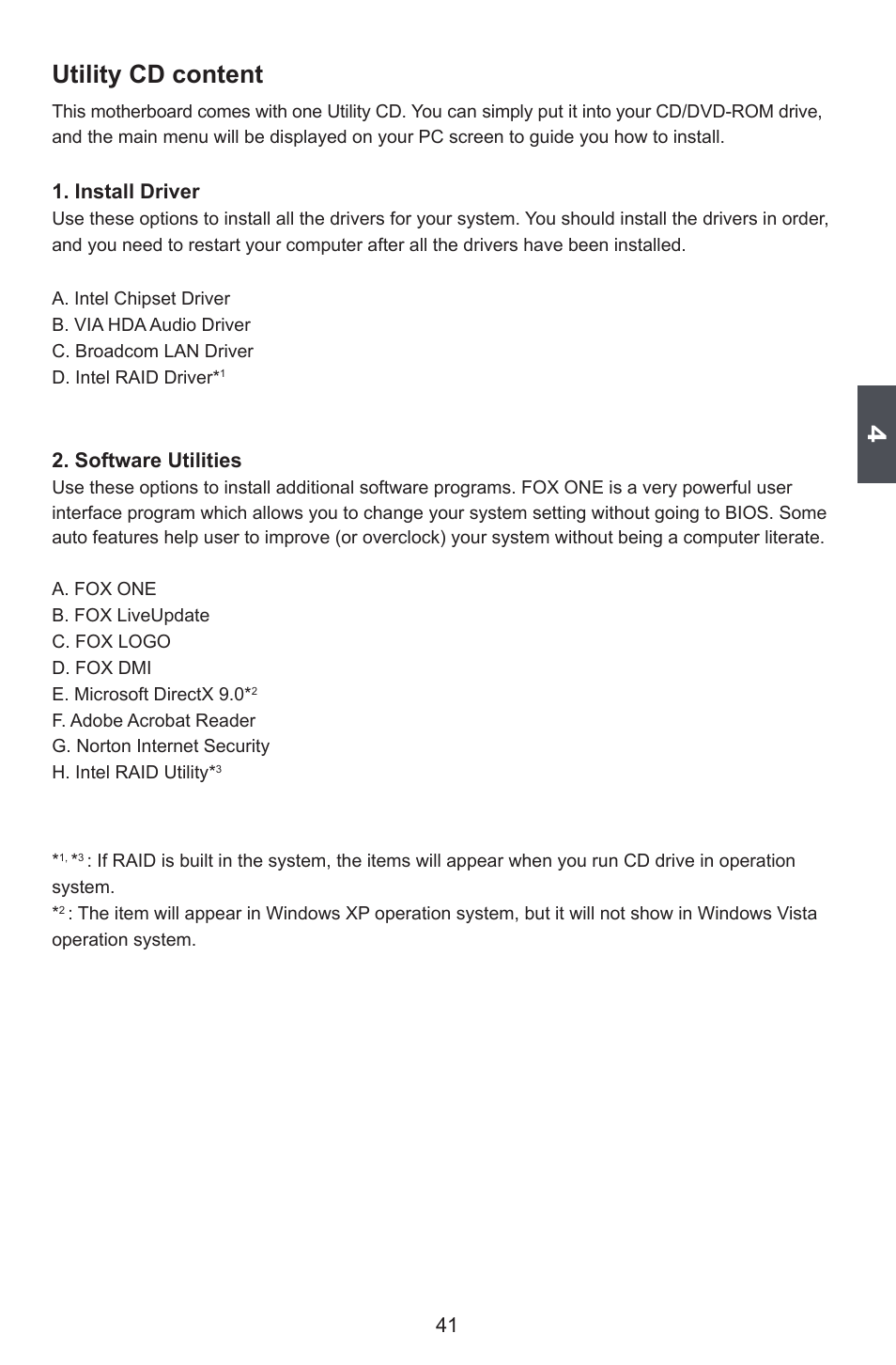 Utility cd content | Foxconn P55A Series User Manual | Page 48 / 114