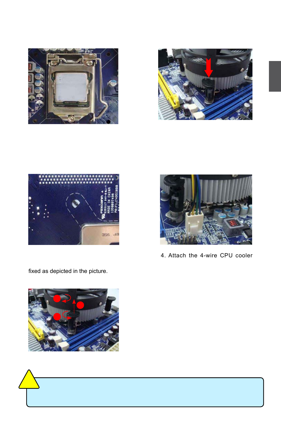 Install the cpu cooler | Foxconn P55MX User Manual | Page 16 / 111