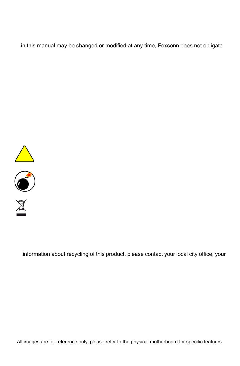 Statement, Trademark, Version | Symbol description, Weee, More information | Foxconn P55MX User Manual | Page 2 / 111