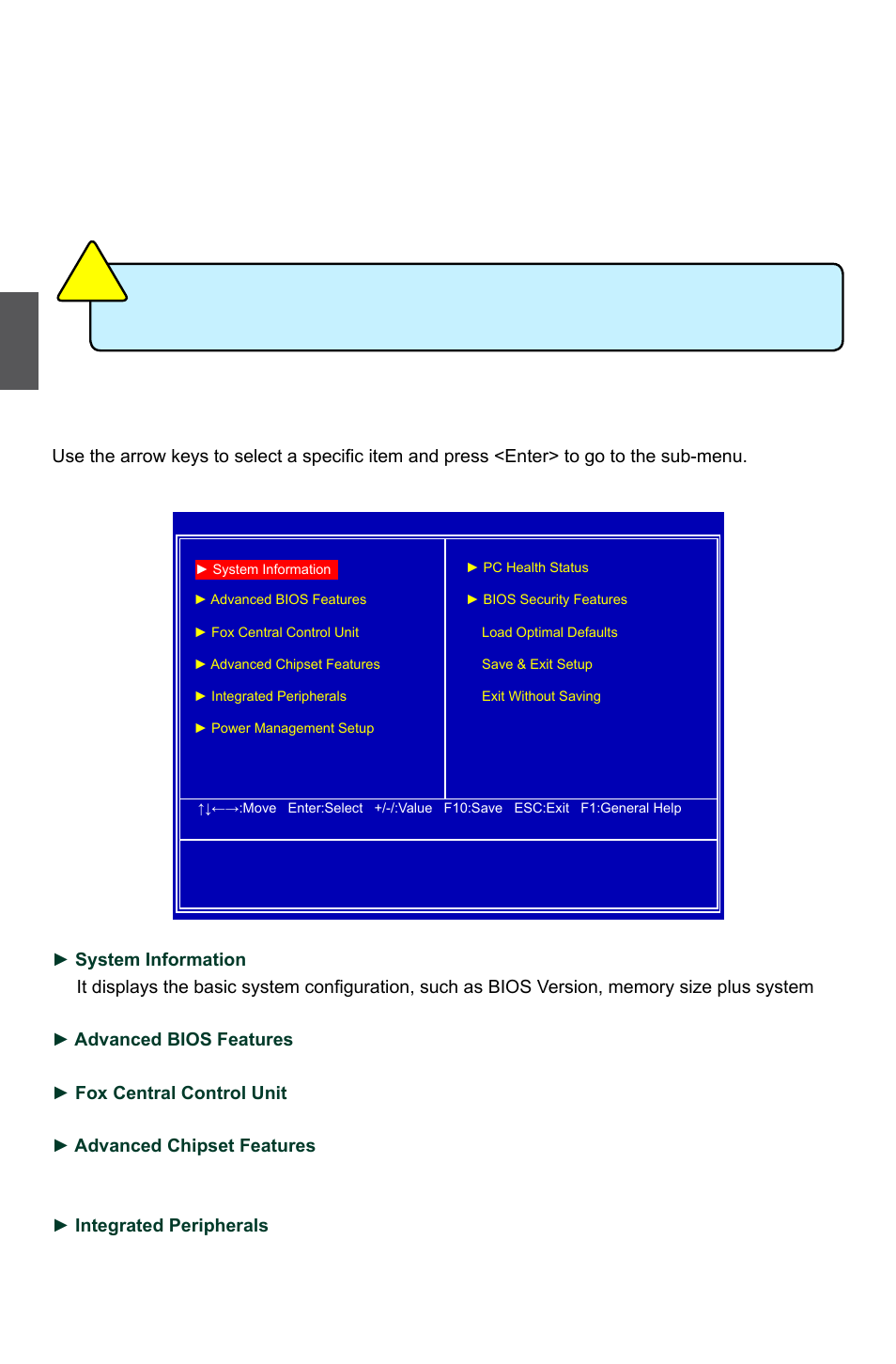 Enter bios setup, Main menu | Foxconn P55MX User Manual | Page 27 / 111
