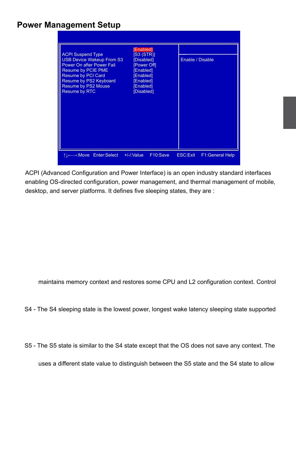 Power management setup | Foxconn P55MX User Manual | Page 42 / 111