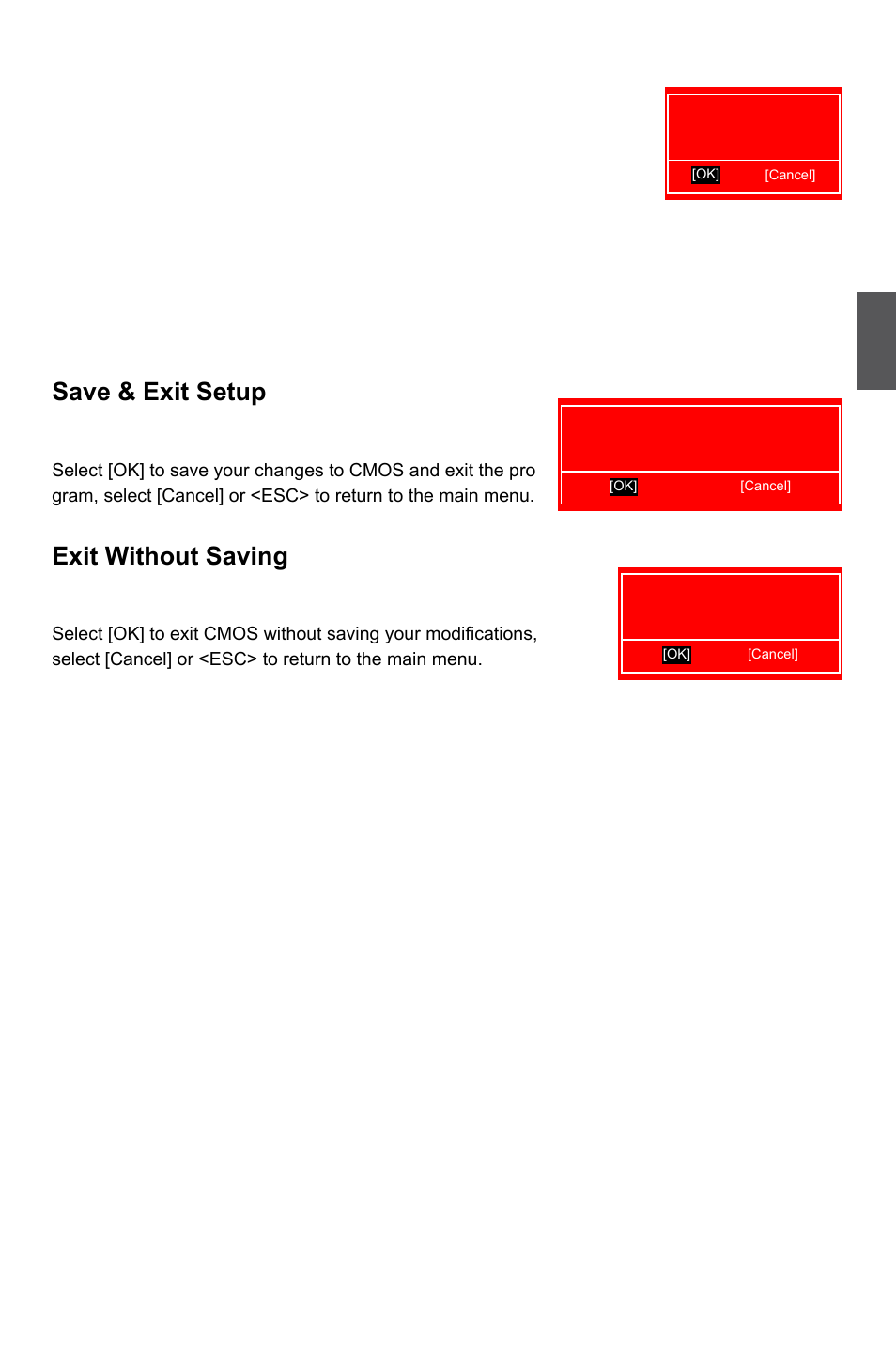 Load optimal defaults, Save & exit setup, Exit without saving | Foxconn P55MX User Manual | Page 46 / 111