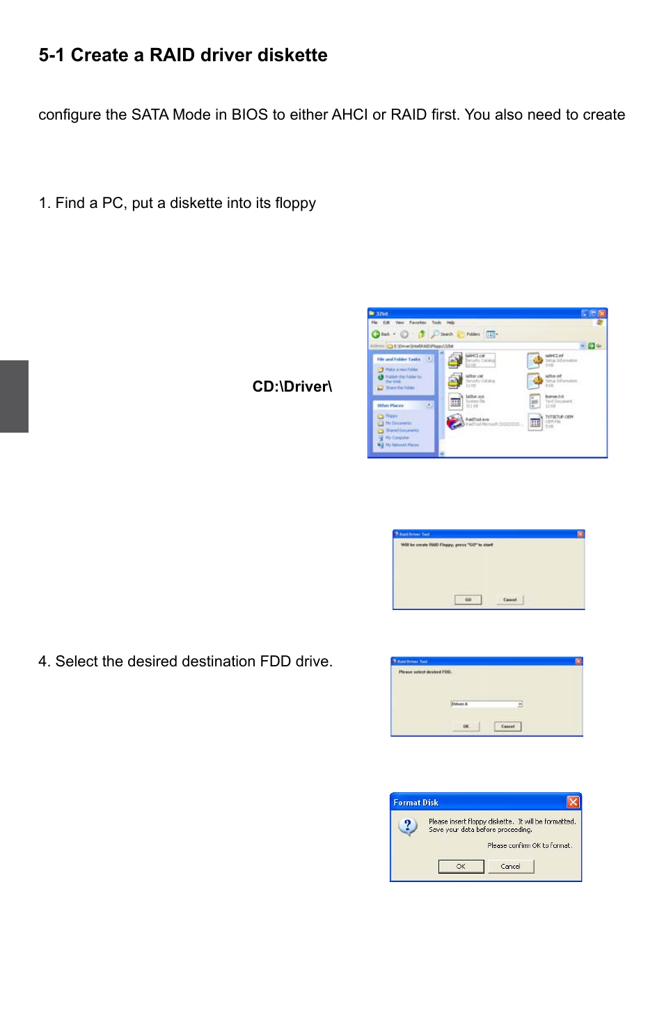 1 create a raid driver diskette | Foxconn P55MX User Manual | Page 77 / 111