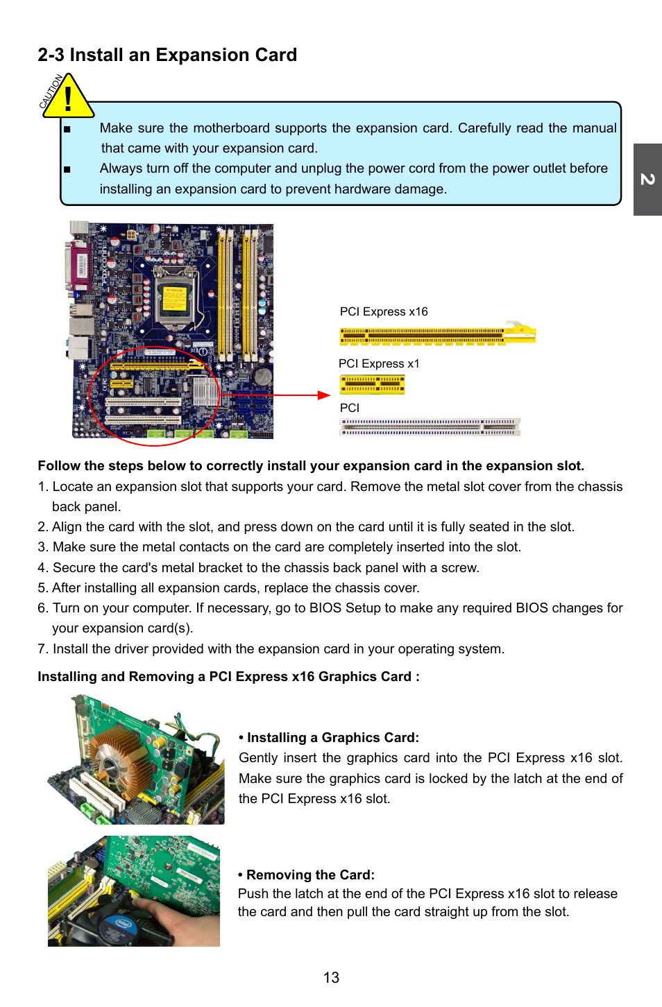 3 install an expansion card | Foxconn Q57M User Manual | Page 20 / 113