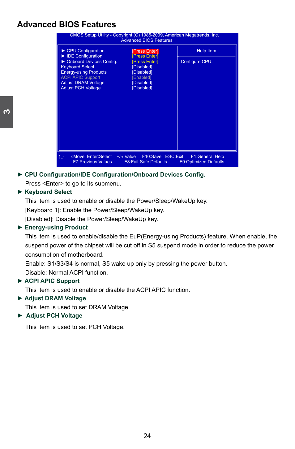 Advanced bios features | Foxconn Q57M User Manual | Page 31 / 113