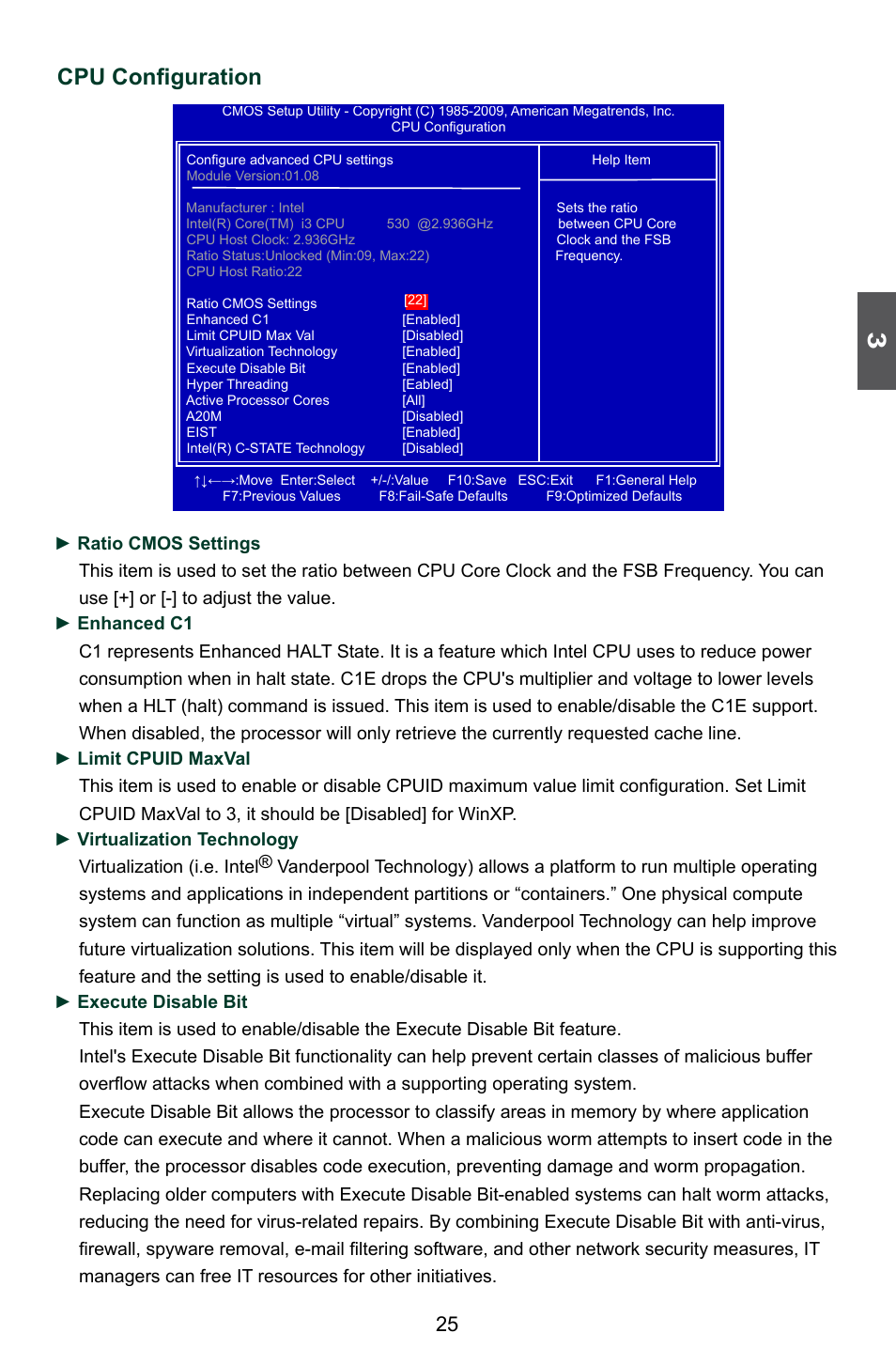 Cpu configuration | Foxconn Q57M User Manual | Page 32 / 113