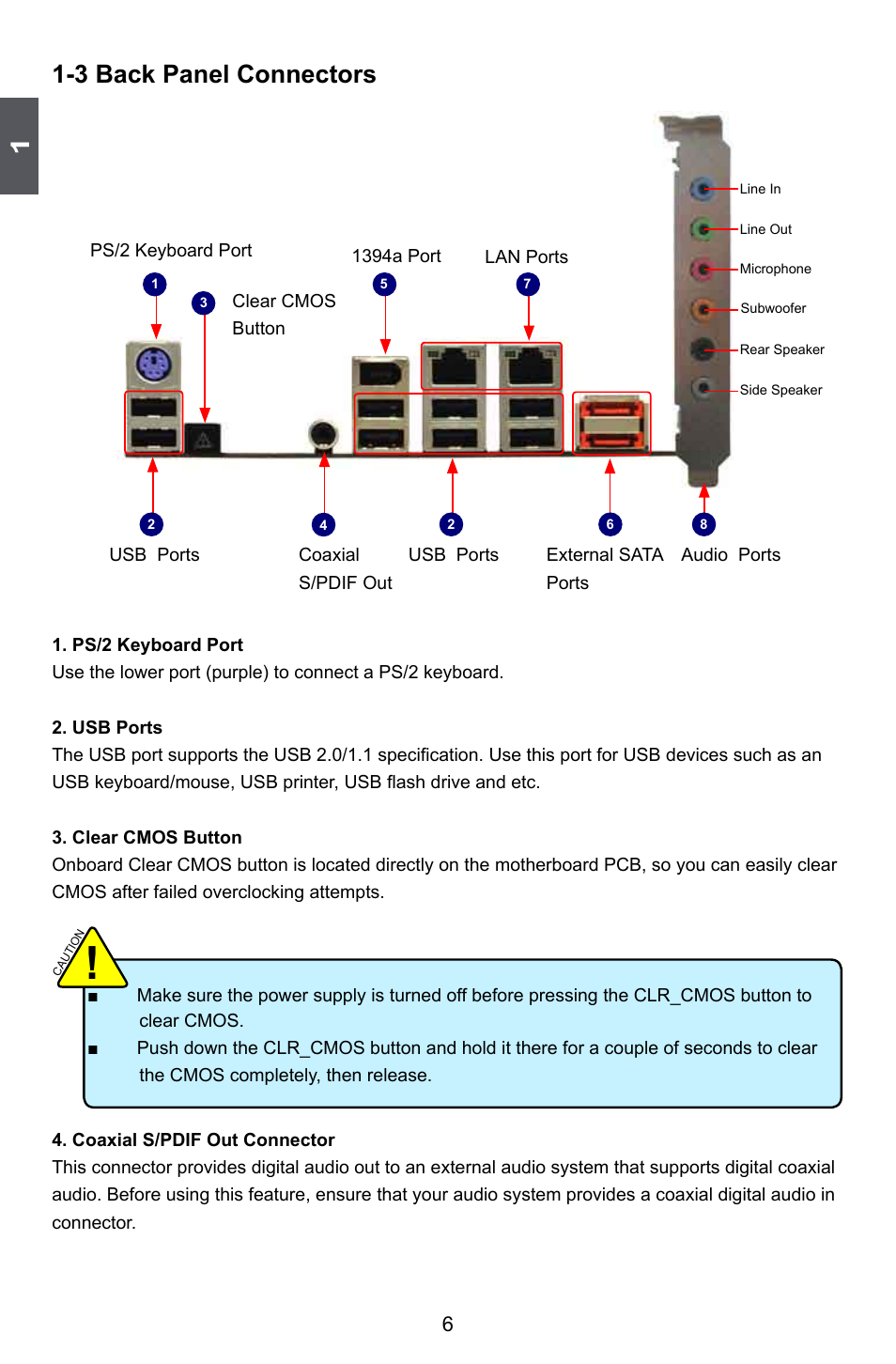 3 back panel connectors | Foxconn Bloodrage User Manual | Page 13 / 127