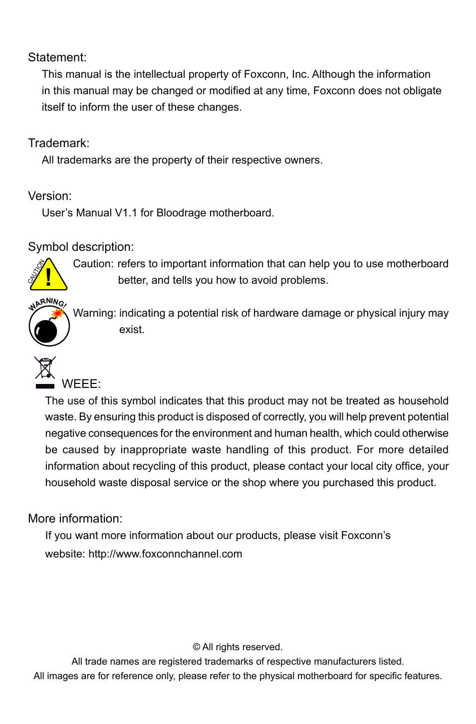 Foxconn Bloodrage User Manual | Page 2 / 127