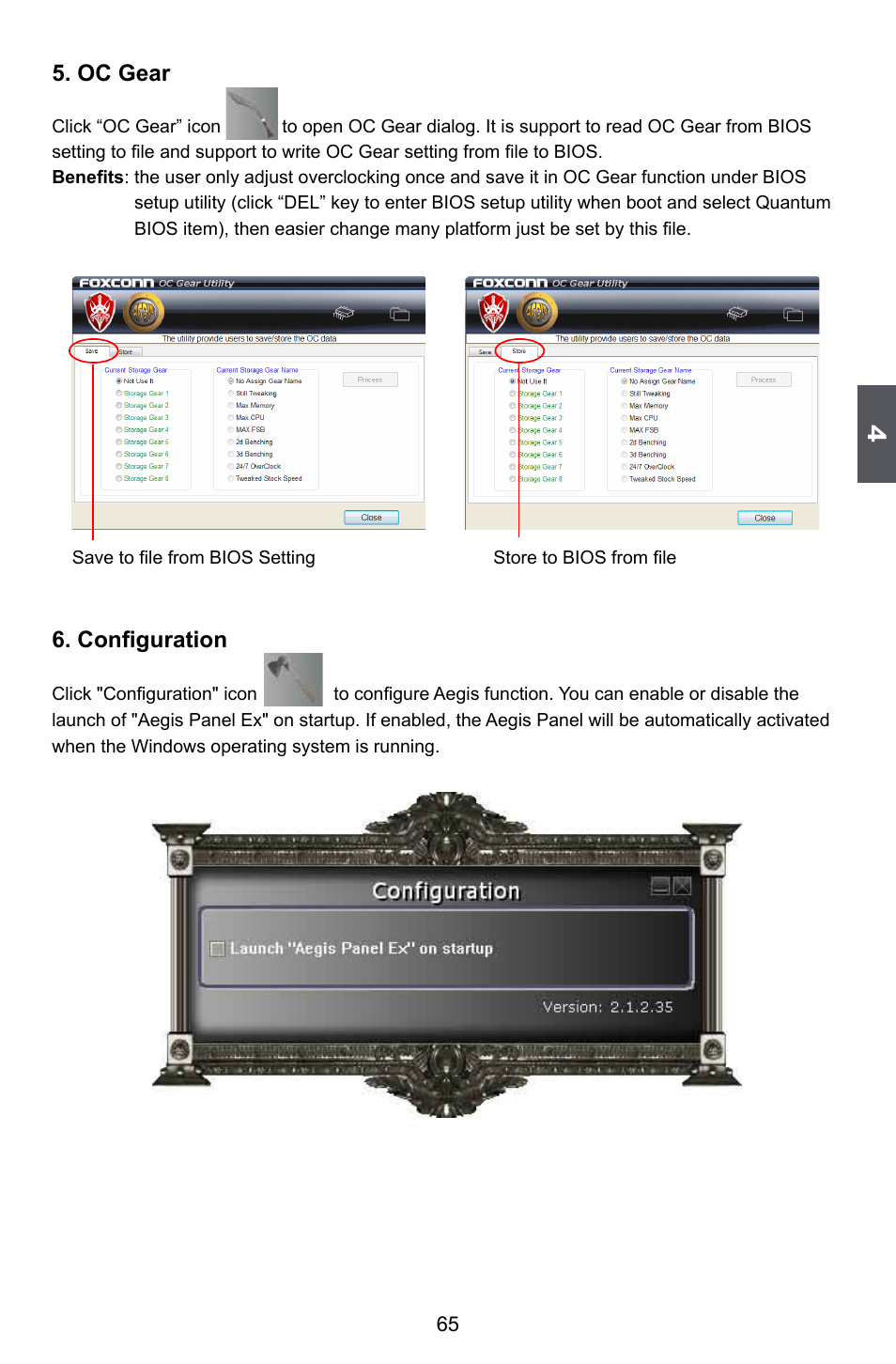Oc gear, Configuration | Foxconn Bloodrage User Manual | Page 72 / 127