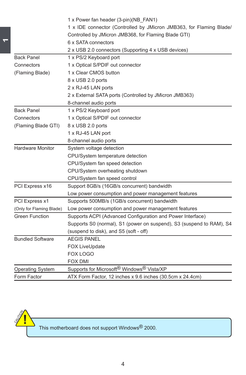Foxconn FlamingBlade User Manual | Page 11 / 122