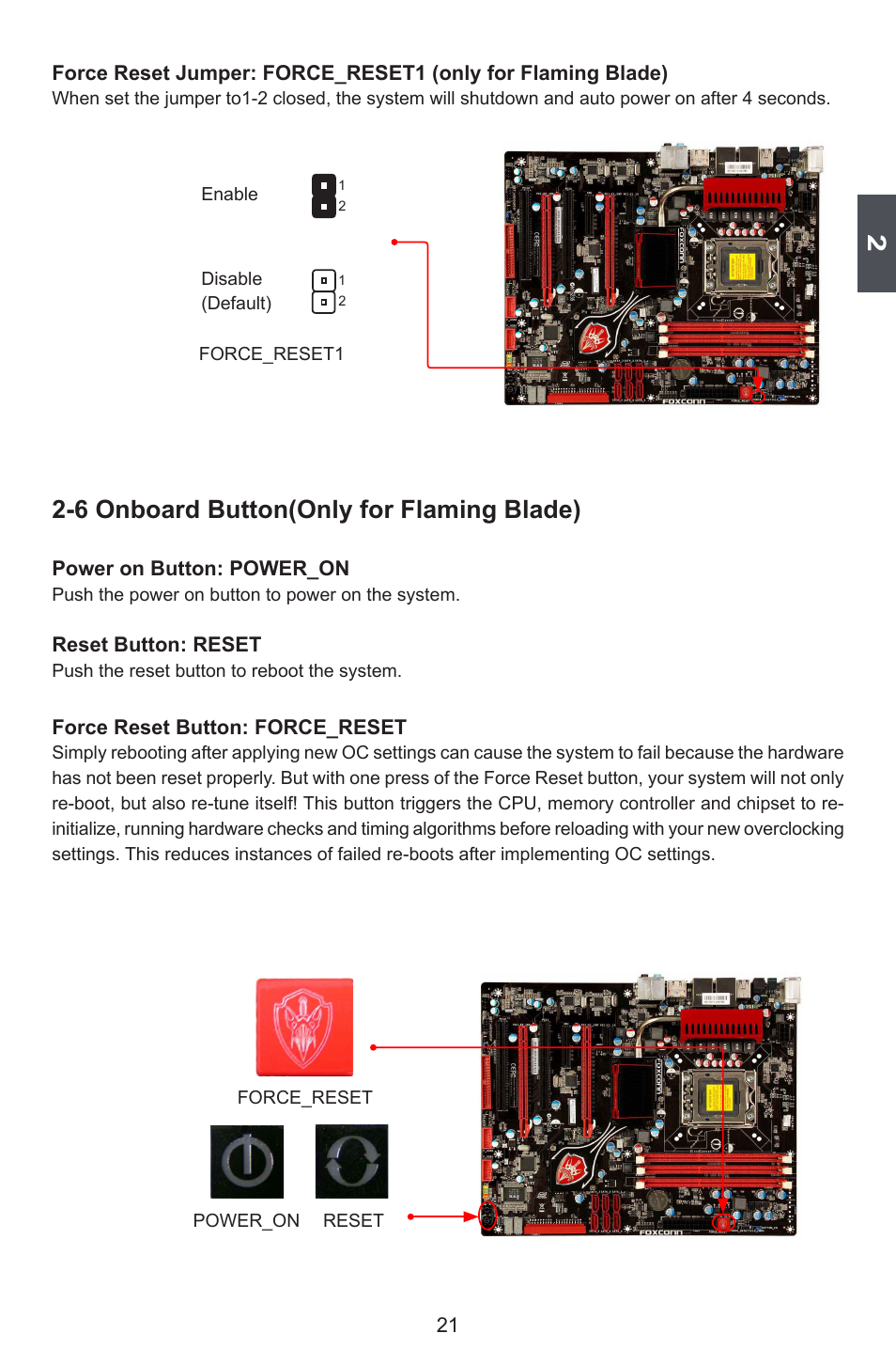 6 onboard button(only for flaming blade) | Foxconn FlamingBlade User Manual | Page 28 / 122