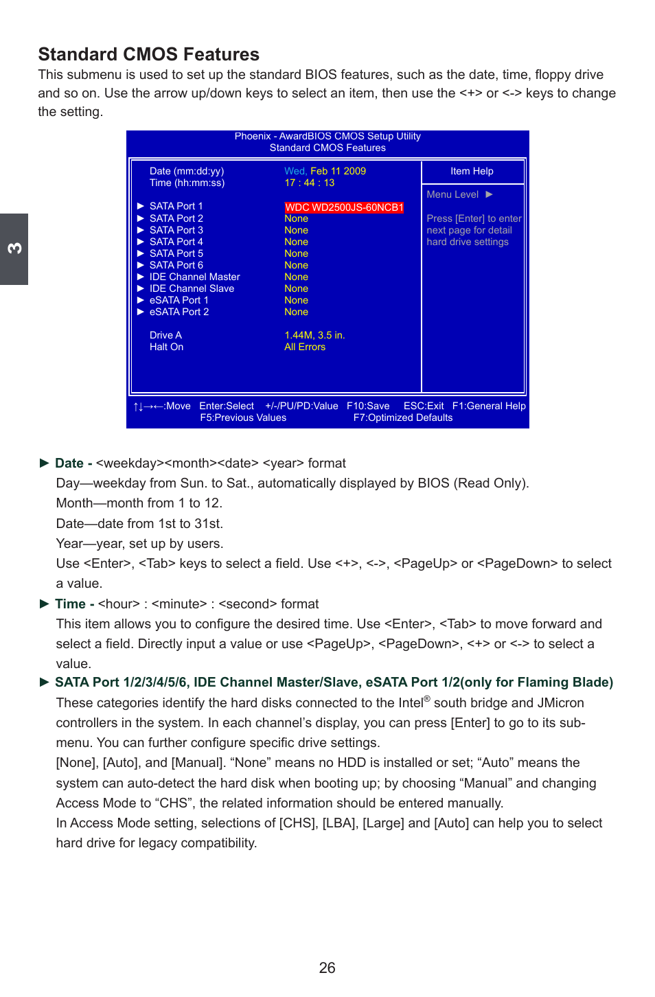 Standard cmos features | Foxconn FlamingBlade User Manual | Page 33 / 122