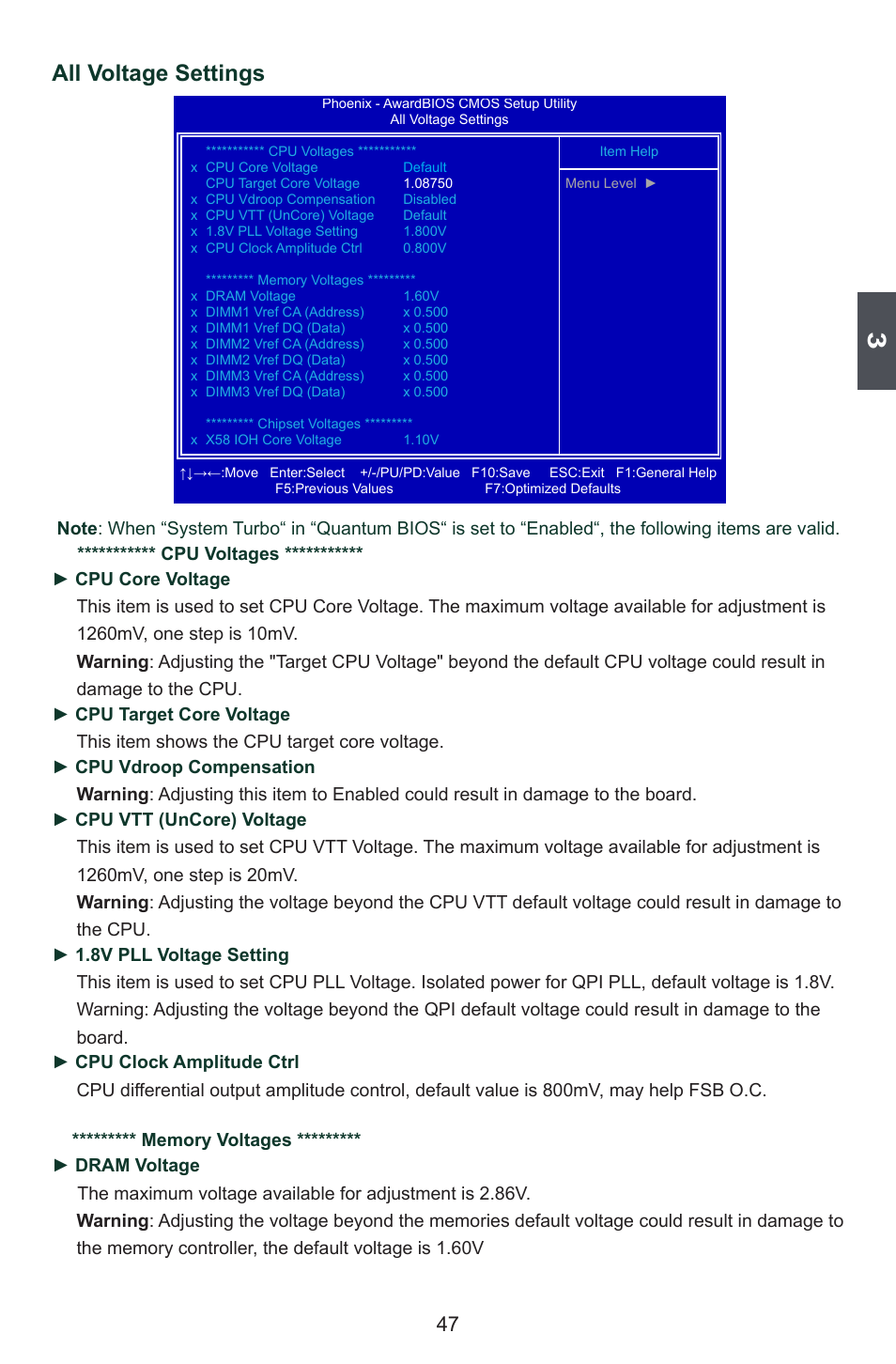 All voltage settings | Foxconn FlamingBlade User Manual | Page 54 / 122