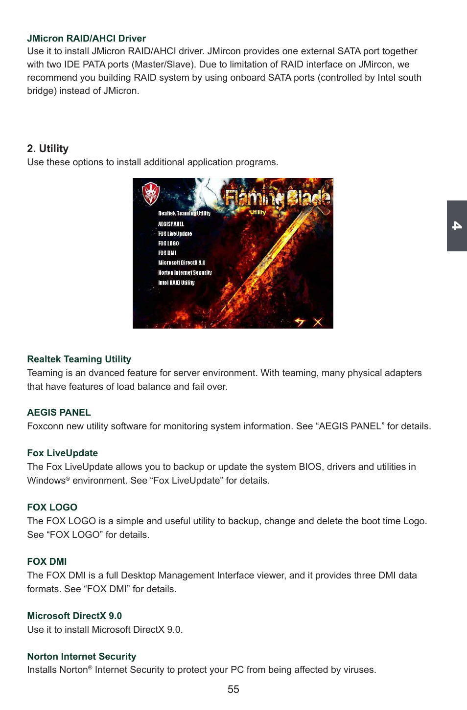 Foxconn FlamingBlade User Manual | Page 62 / 122